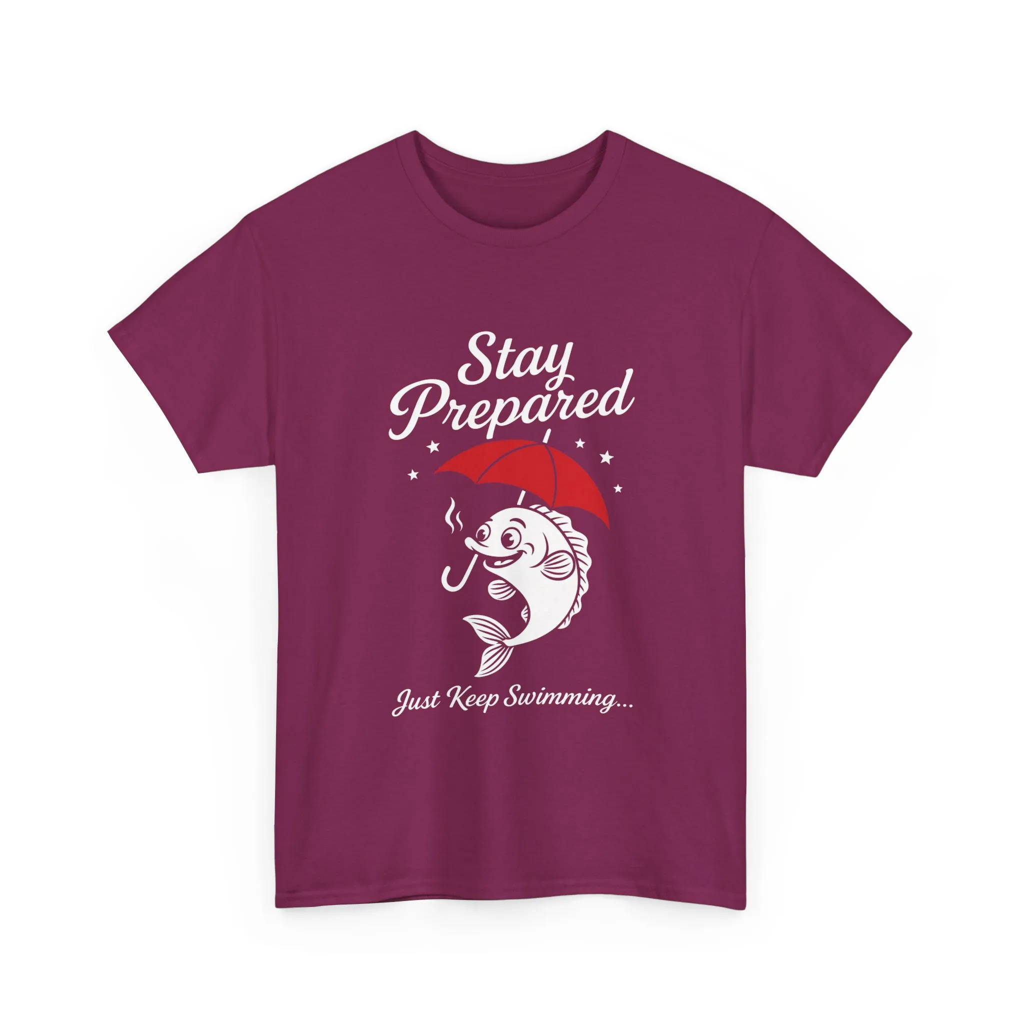 Stay Prepared Fish Shirt for Women - Just Keep Swimming Funny Nautical Tee - Positive Fishing Gift, Outdoor Adventure Apparel - Image 25