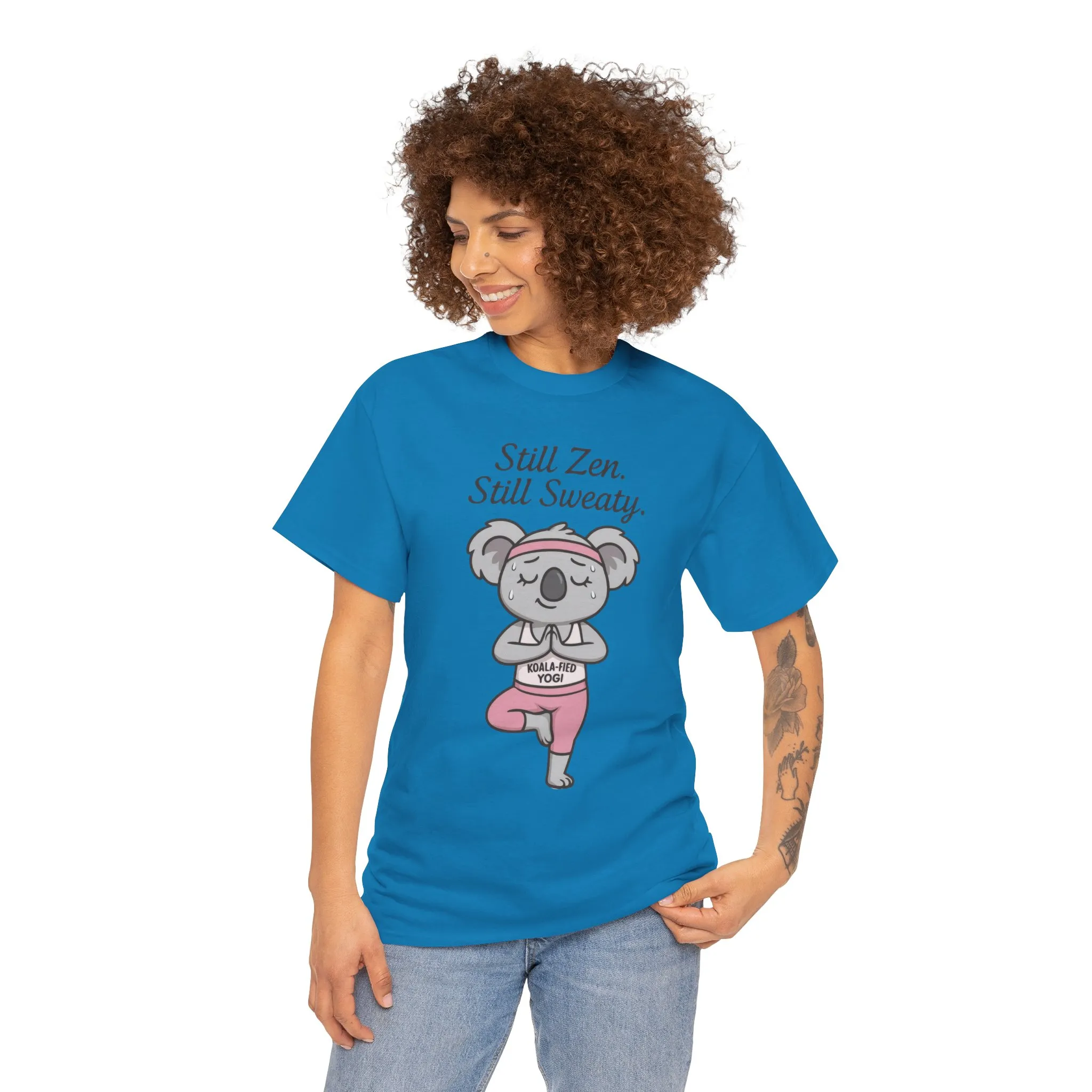Funny Yoga Shirt for Women, Koala-Fied Yogi Tee, Still Zen Still Sweaty Workout Gift, Cute Animal Fitness T-Shirt, Zen Koala Yoga Tee - Image 23