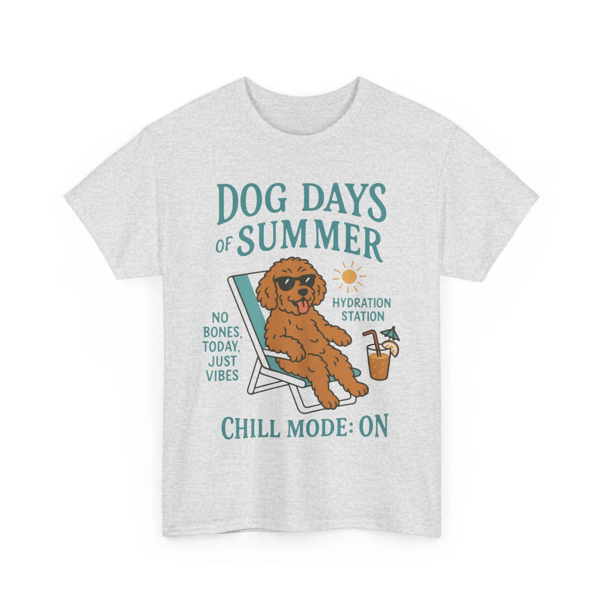 Dog Days of Summer Shirt, Funny Cute Dog Graphic Womens T-Shirt, Chill Mode ON Tee, Summer Puppy Vibes Gift, Dog Lover Gift - Image 10