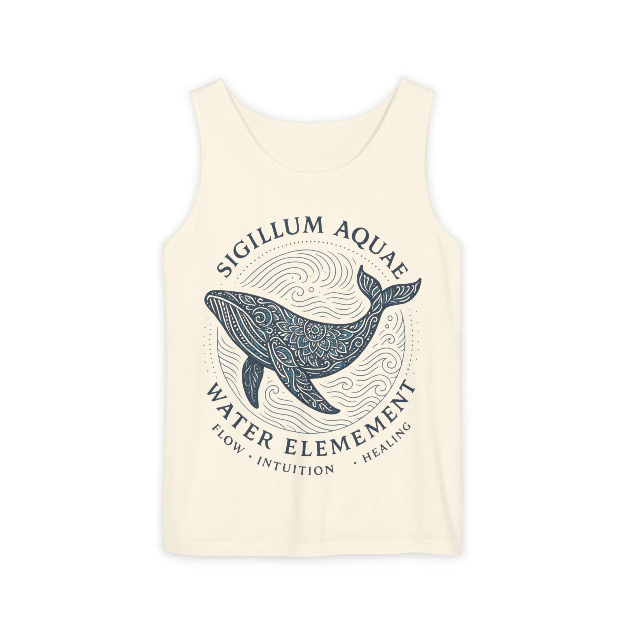 Water Element Whale Tank Top, Sigillum Aquae Symbol, Spiritual Ocean Totem Tee, Nature Energy Tee, Beachwear, Mindfulness Fashion - Image 7