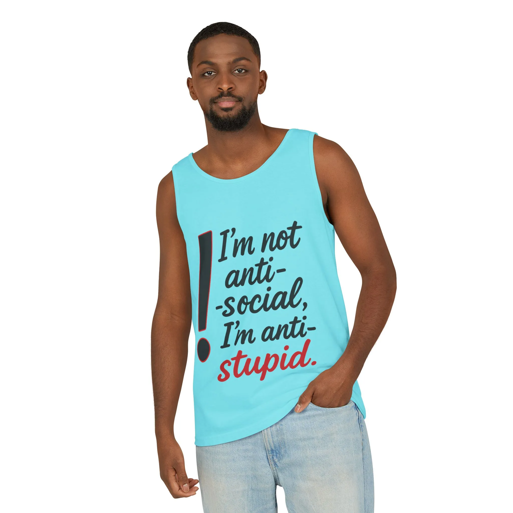 Anti-Social Womens Tank Top, Funny Graphic Summer Apparel, Beachwear, Humorous Womens Tee, Graphic Tee for Introverts & Thinkers - Image 41