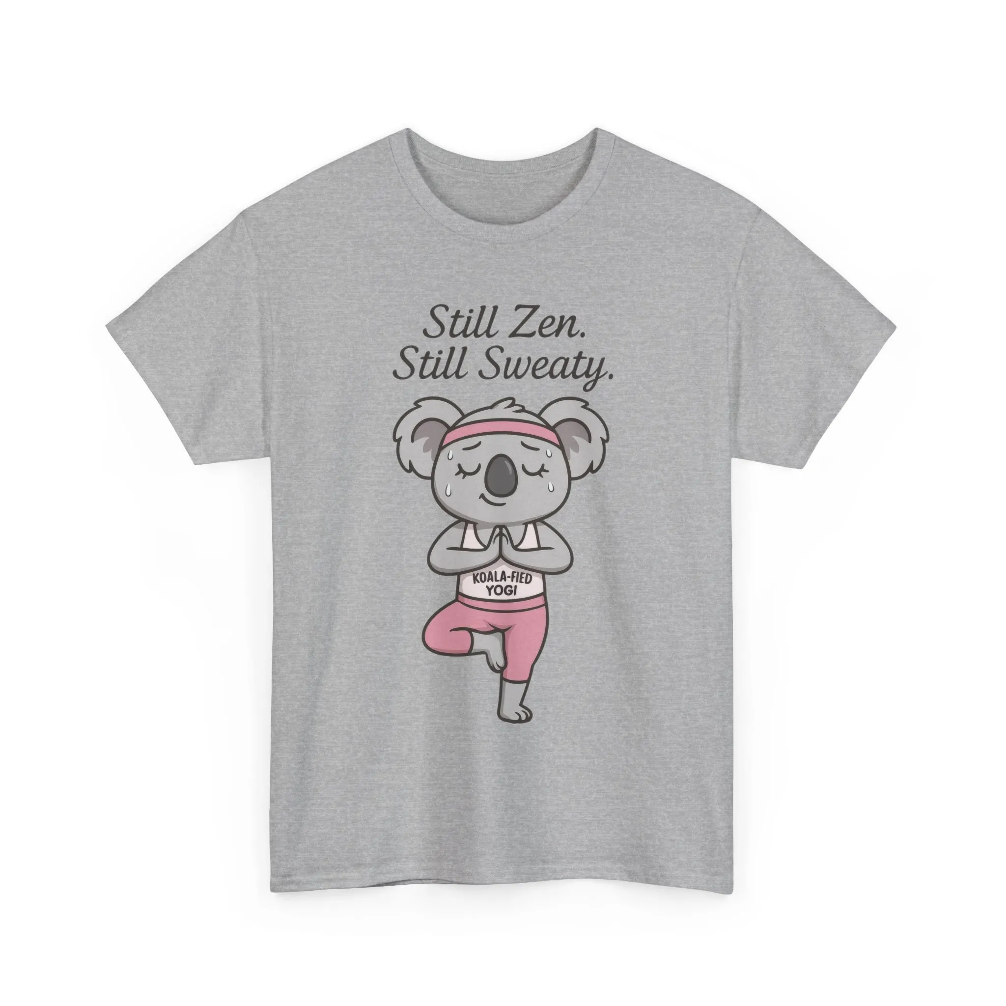 Funny Yoga Shirt for Women, Koala-Fied Yogi Tee, Still Zen Still Sweaty Workout Gift, Cute Animal Fitness T-Shirt, Zen Koala Yoga Tee - Image 10