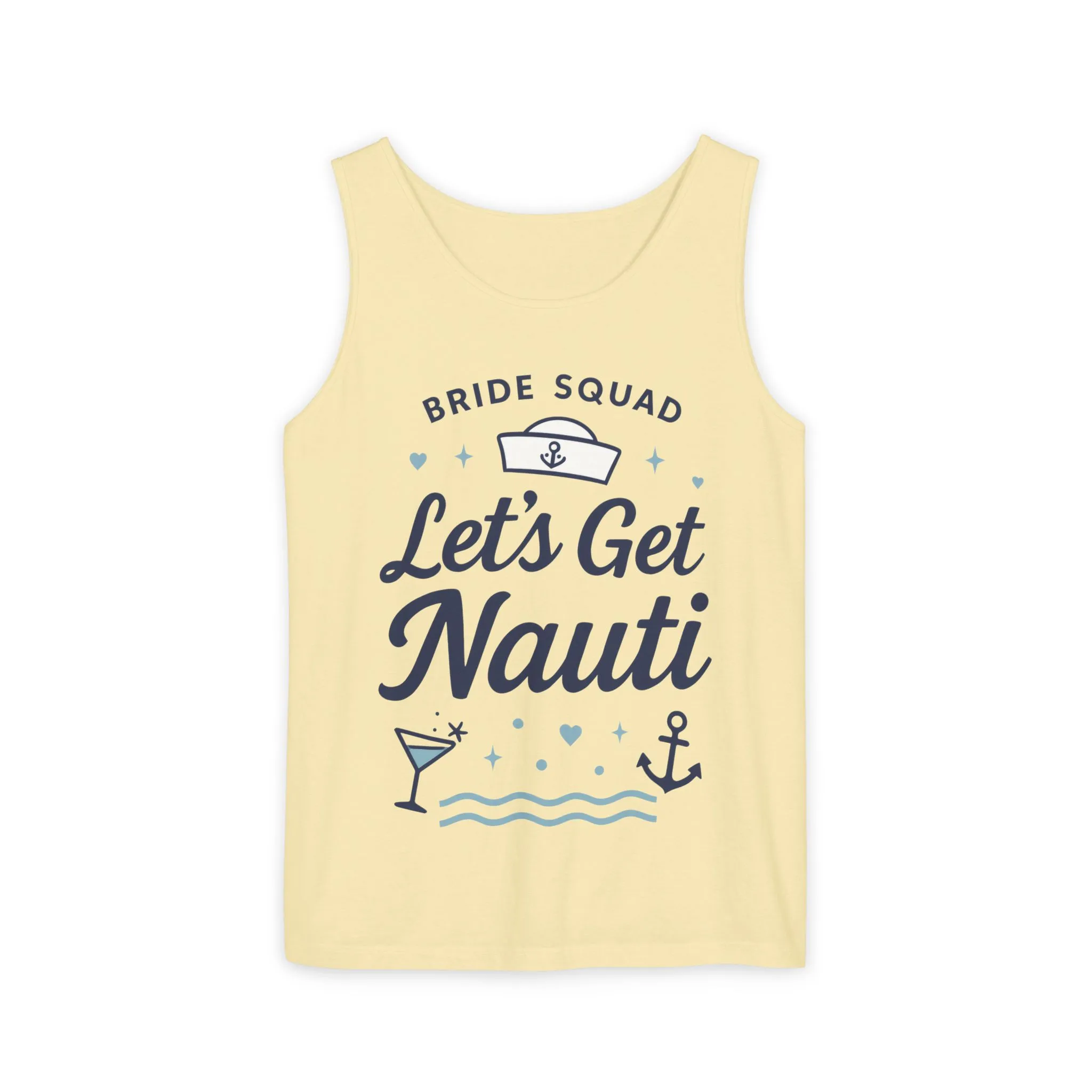 Lets Get Nauti Tank Top, Nautical Bachelorette Party Tee, Bride Squad Gift, Bridesmaid Hen Party Top, Fun Nautical Wedding Shirt - Image 5