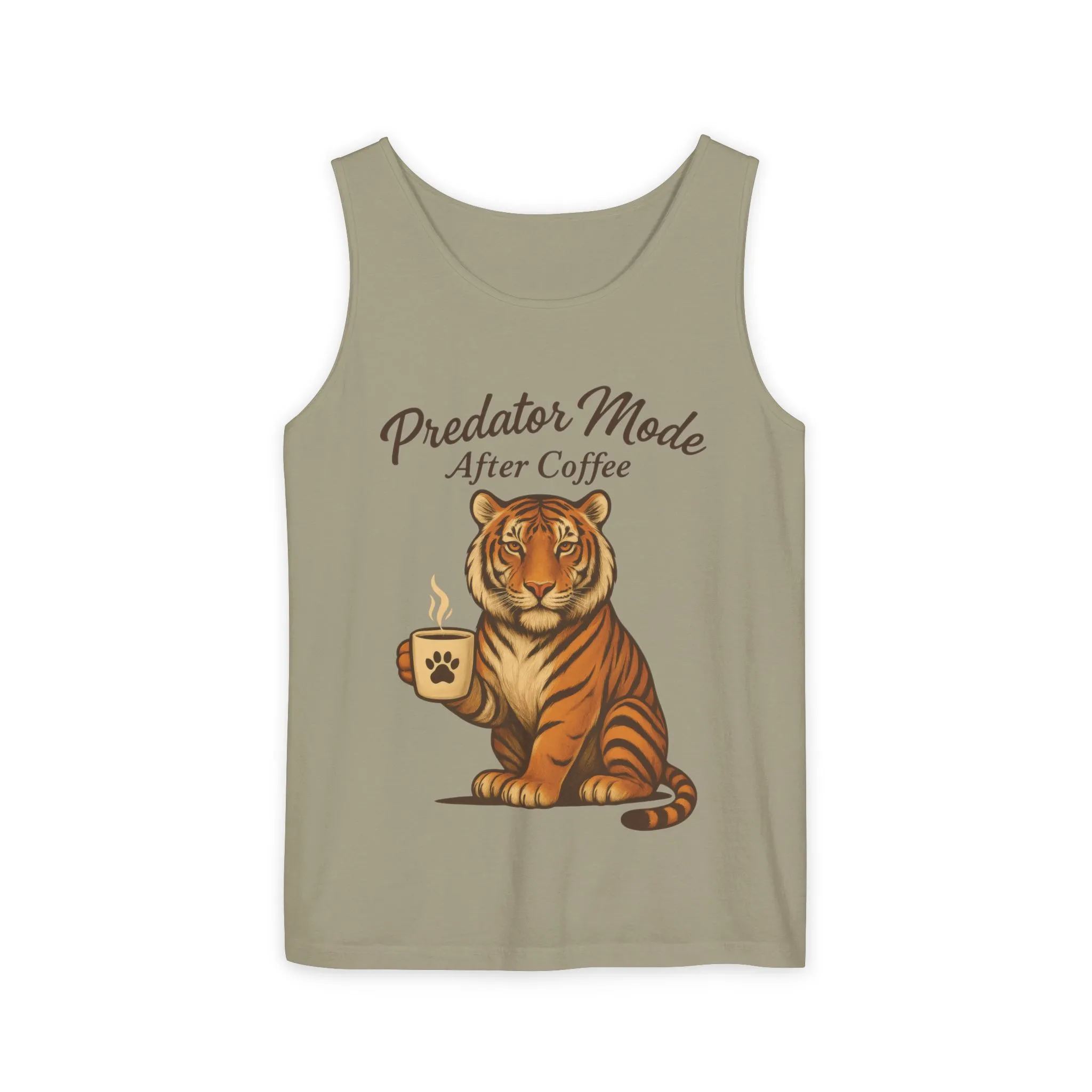 Predator Mode After Coffee Tank Top - Funny Coffee Lover Mens Muscle Tank - Tiger Caffeine Gym Shirt - Morning Motivation Top - Image 5