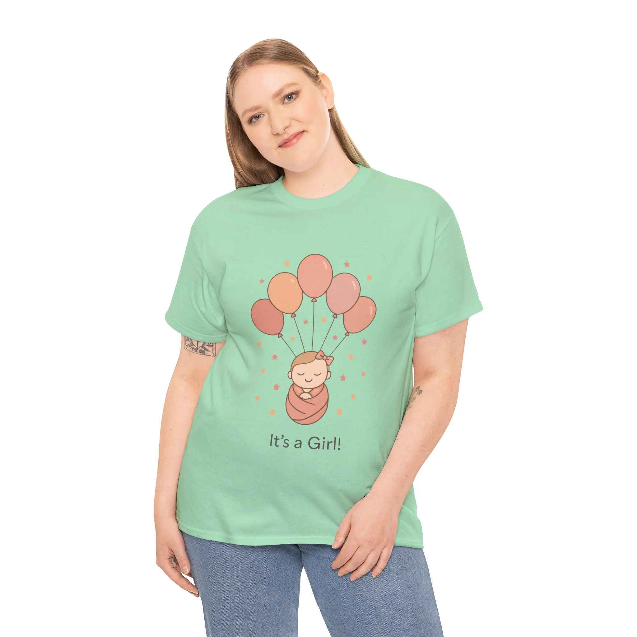 Its a Girl Maternity T-Shirt, Baby Girl Pregnancy Announcement Shirt,Mom To Be Gift, Gender Reveal Tee, Baby Shower Top, Gender Reveal Party - Image 15
