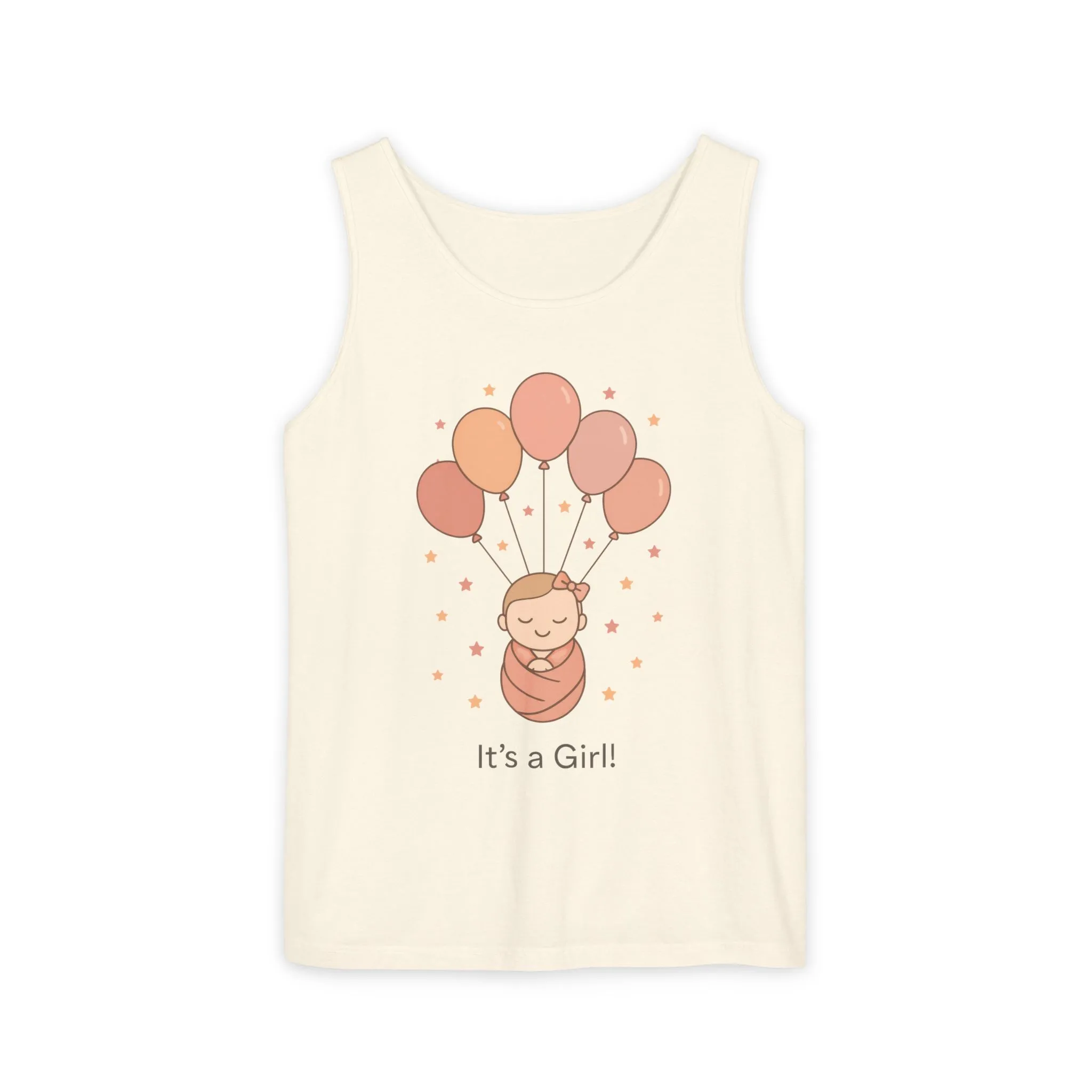 It's a Girl! Baby Shower Tank Top, Baby Girl Pregnancy Announcement Shirt, Gender Reveal Mom To Be Gift, Expecting Baby Shower Top - Image 3