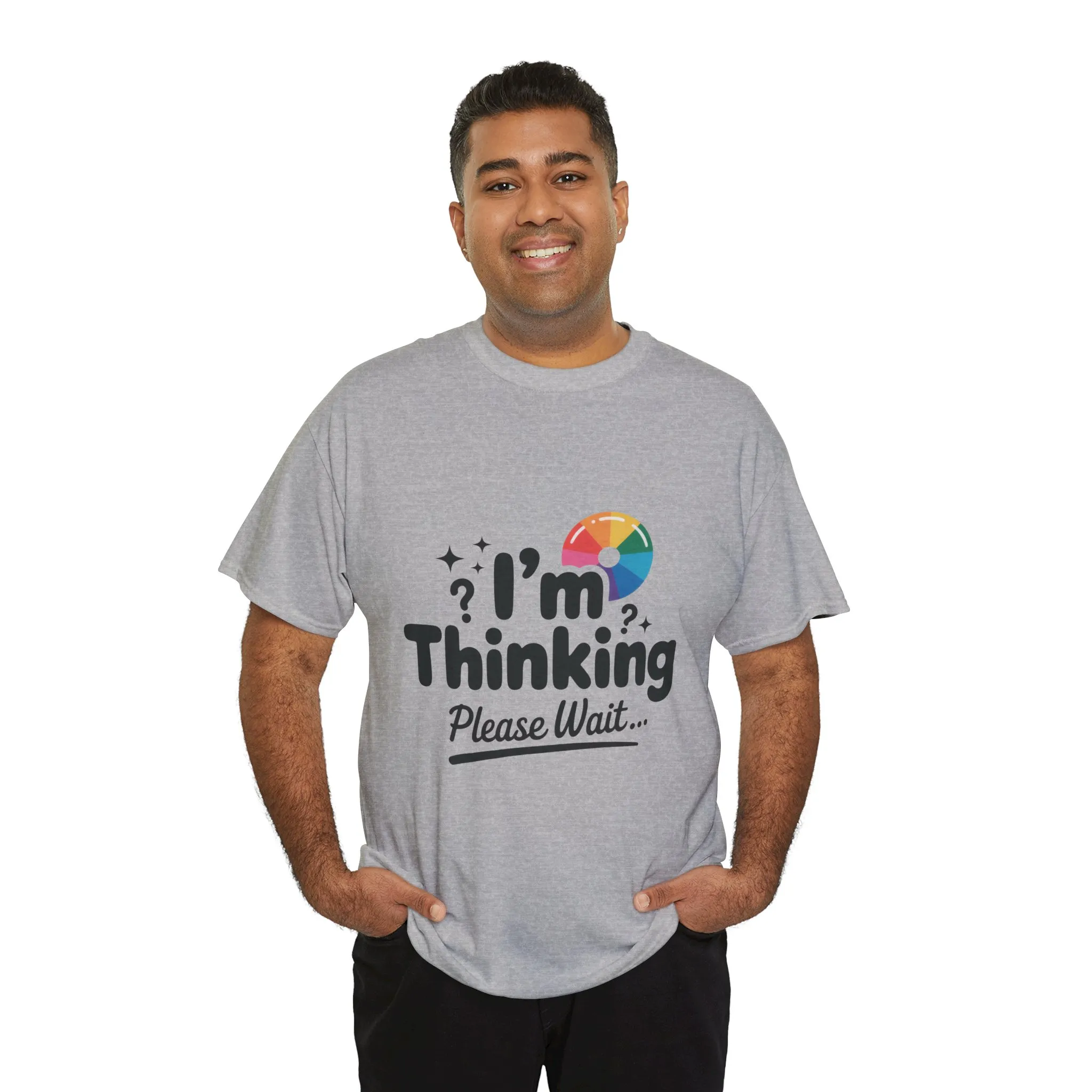Funny - Im Thinking Please Wait - Mens T-Shirt, Cute Geeky Gift for Introverts, Programmers, Designers, Fun Humor Shirt, Gift for Adults - Image 12