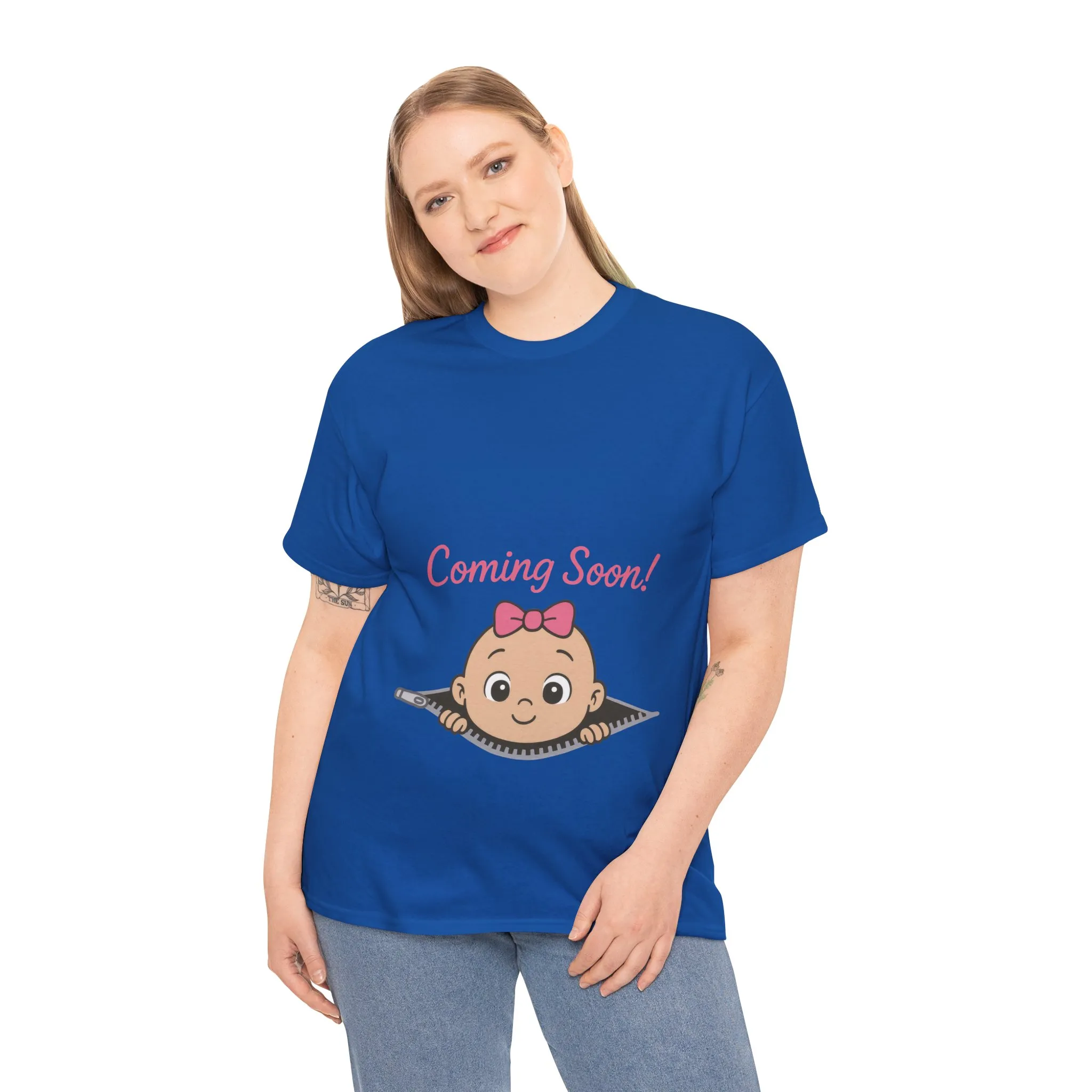 Coming Soon Maternity T-Shirt, Cute Baby Girl Pregnancy Announcement Shirt, Expecting Mom Gift, Gender Reveal Tee, Baby Shower Gift - Image 21
