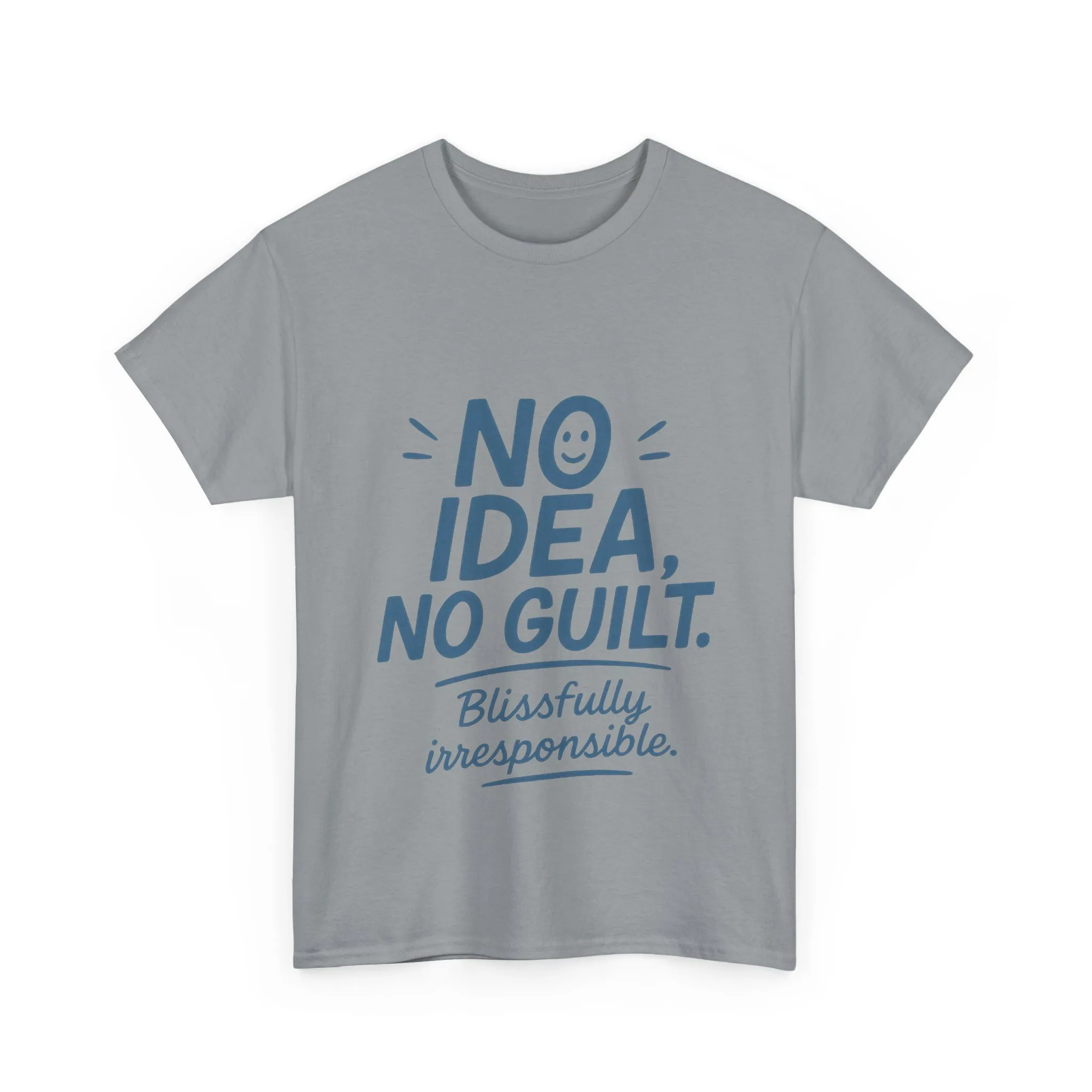 Funny No Idea Mens T-Shirt, No Guilt Blissfully Irresponsible Quote, Casual Relaxed Fit Tee, Humor Gift for Him, Humorous T-Shirt - Image 21