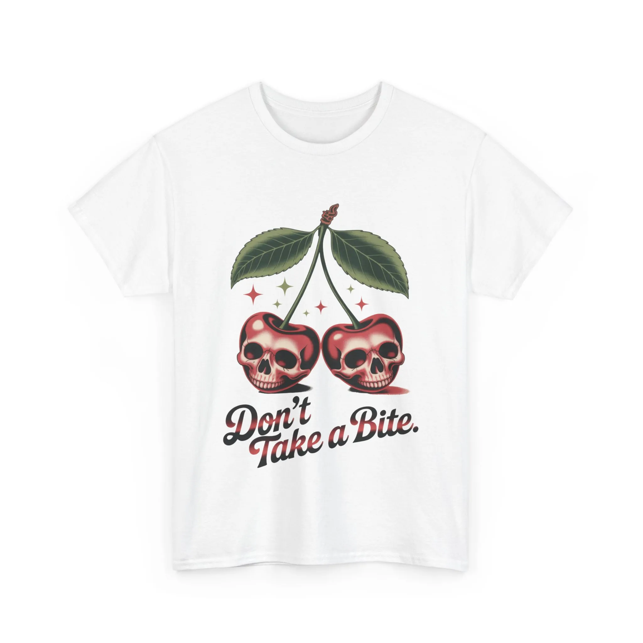 Skull Cherry Womens Graphic Tee, Edgy Tee, Unique Gift, Halloween Apparel, Cute Gothic Fruit Graphic Tee for Women, Funny Dark Style Shirt - Image 2