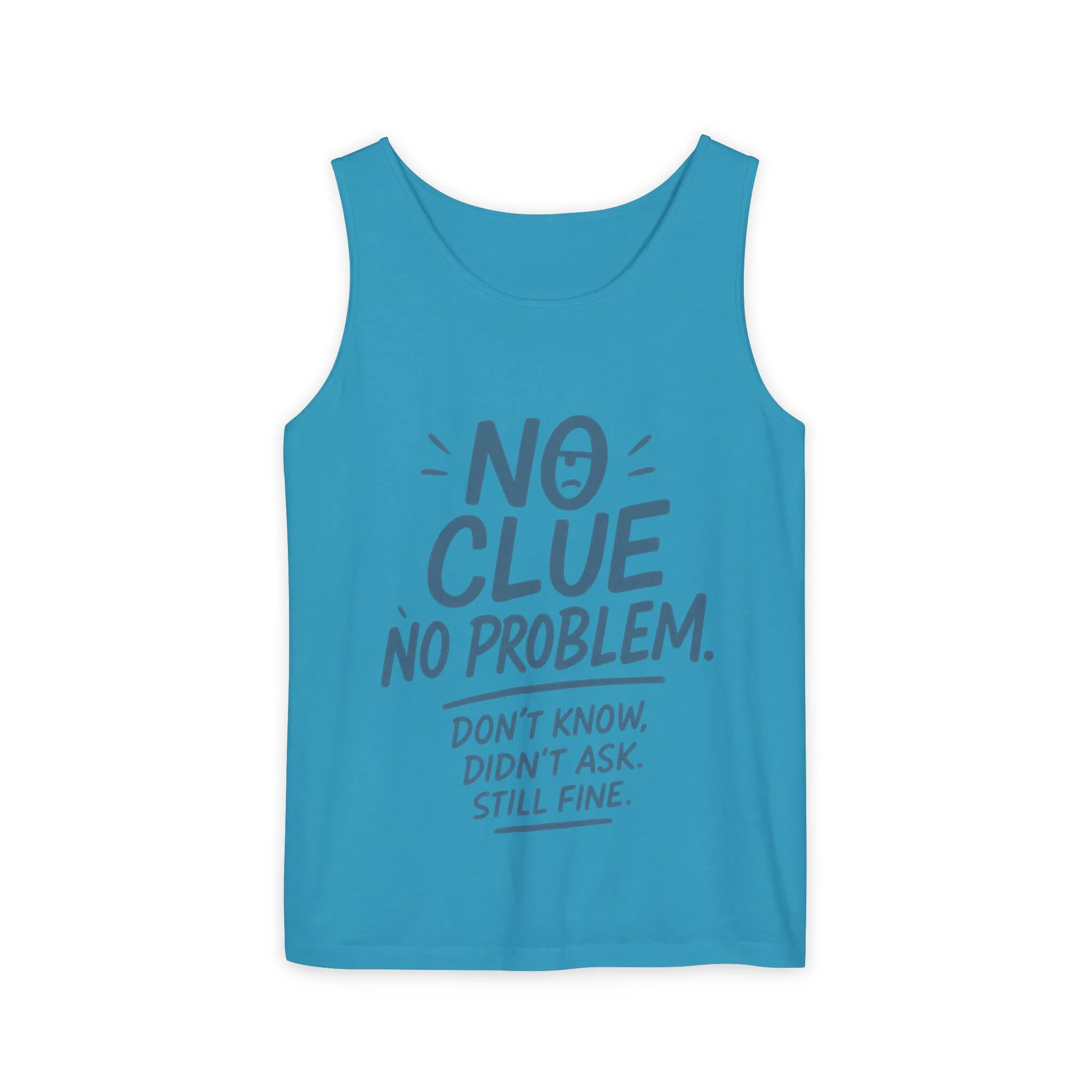 Funny No Clue Mens Tank Top, No Problem Quote, Dont Know Didnt Ask Slogan Tee, Workout Sleeveless Gym Shirt, Relaxed Fit Gift for Him - Image 22