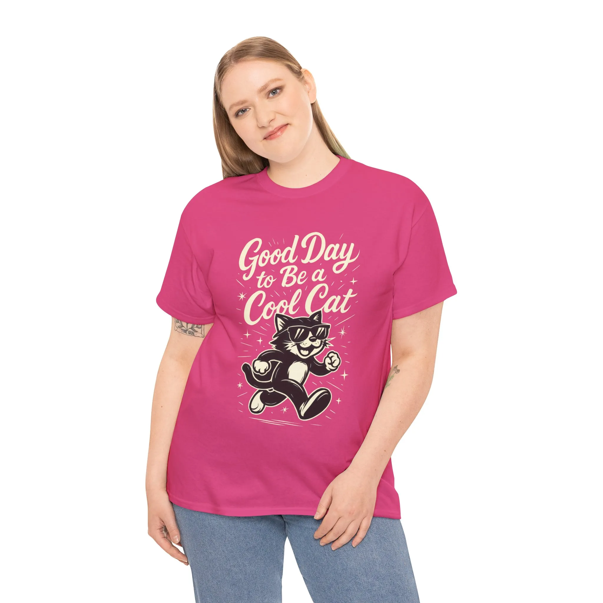 Good Day to Be a Cool Cat Womens Shirt - Funny Retro Kitty Graphic Tee for Women - Cute Cat Lover Gift, Fun T-Shirt, Unique Everyday Wear - Image 24
