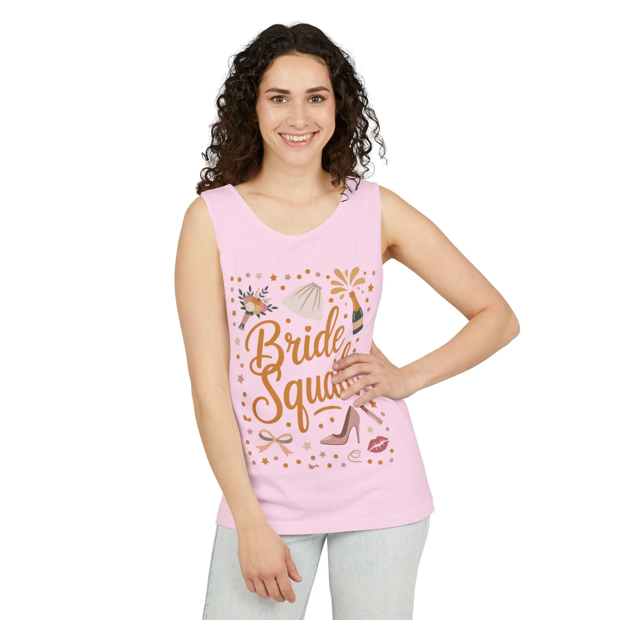 Bride Squad Tank Top, Bachelorette Party T-Shirt, Bridesmaid Wedding Tee, Hen Party Matching Shirts, Bridal Shower, Gift for Bridesmaids - Image 18