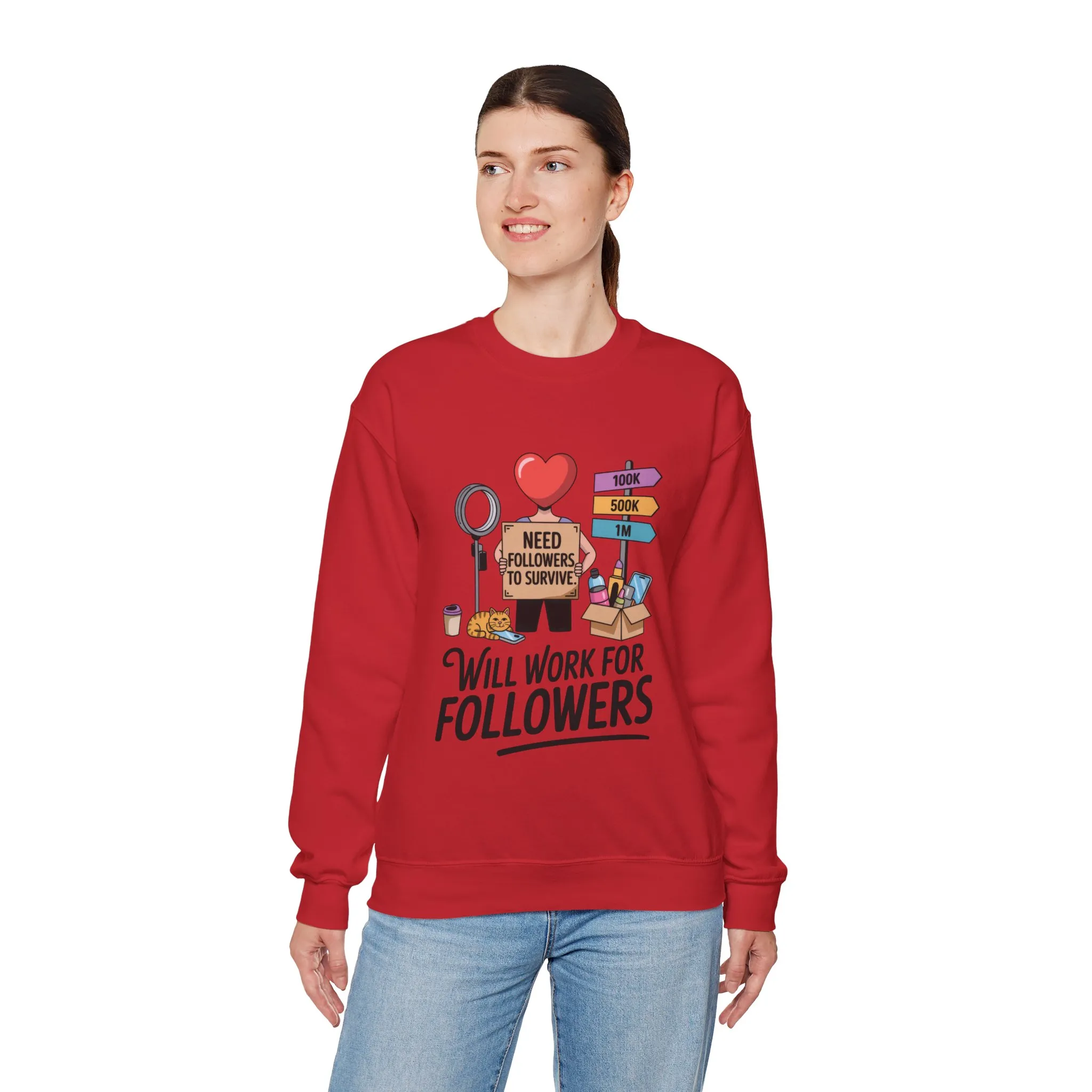 Funny Influencer Womens Sweatshirt, Social Media Sweatshirt, Humor Gifts, Crewneck for Influencers, Casual Wear, Womens Cozy Meme Top - Image 30