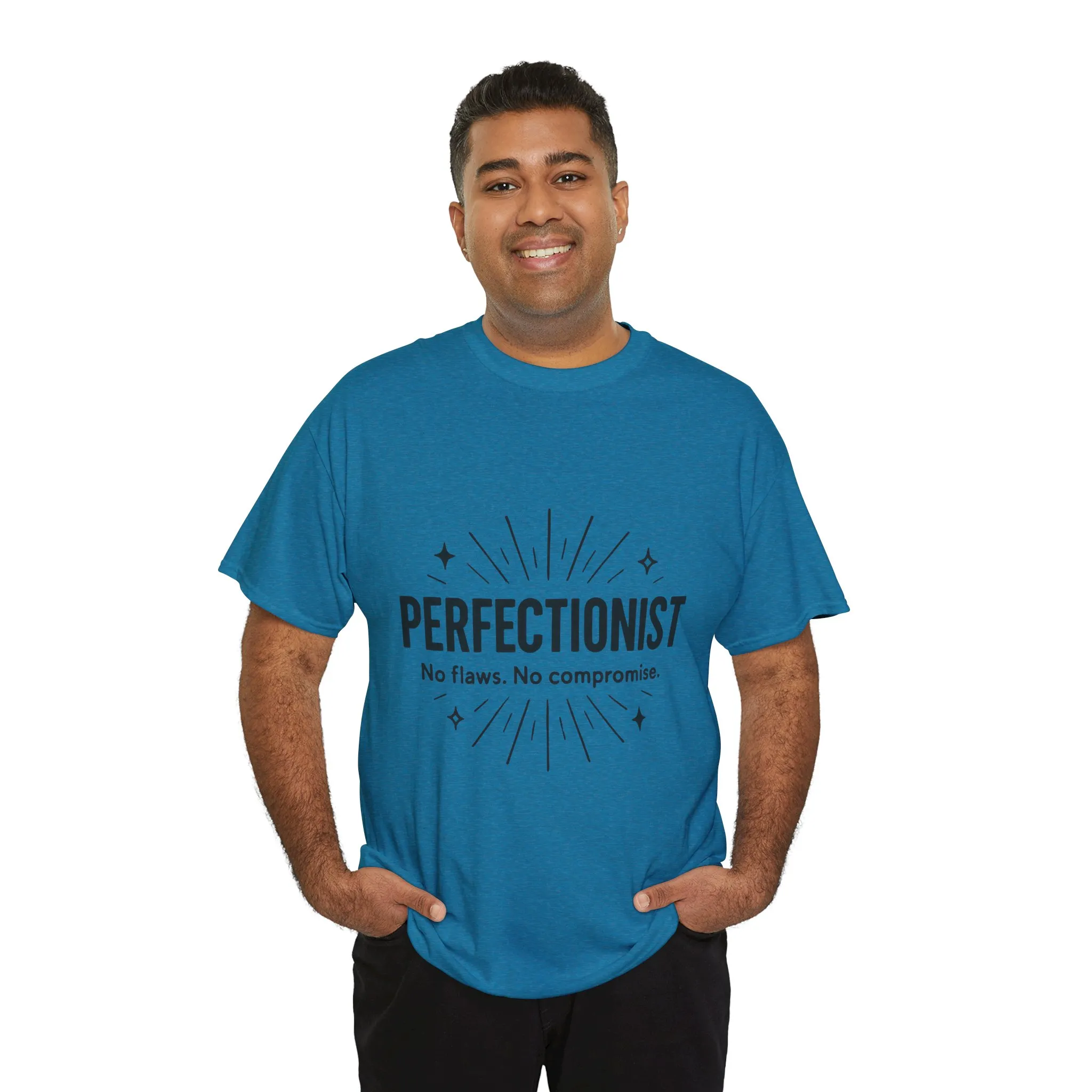 Mens Perfectionist T-Shirt, No Flaws No Compromise, Minimal Bold Graphic Tee, Gift for OCD, Clean Freak, or Detail-Oriented Men - Image 33