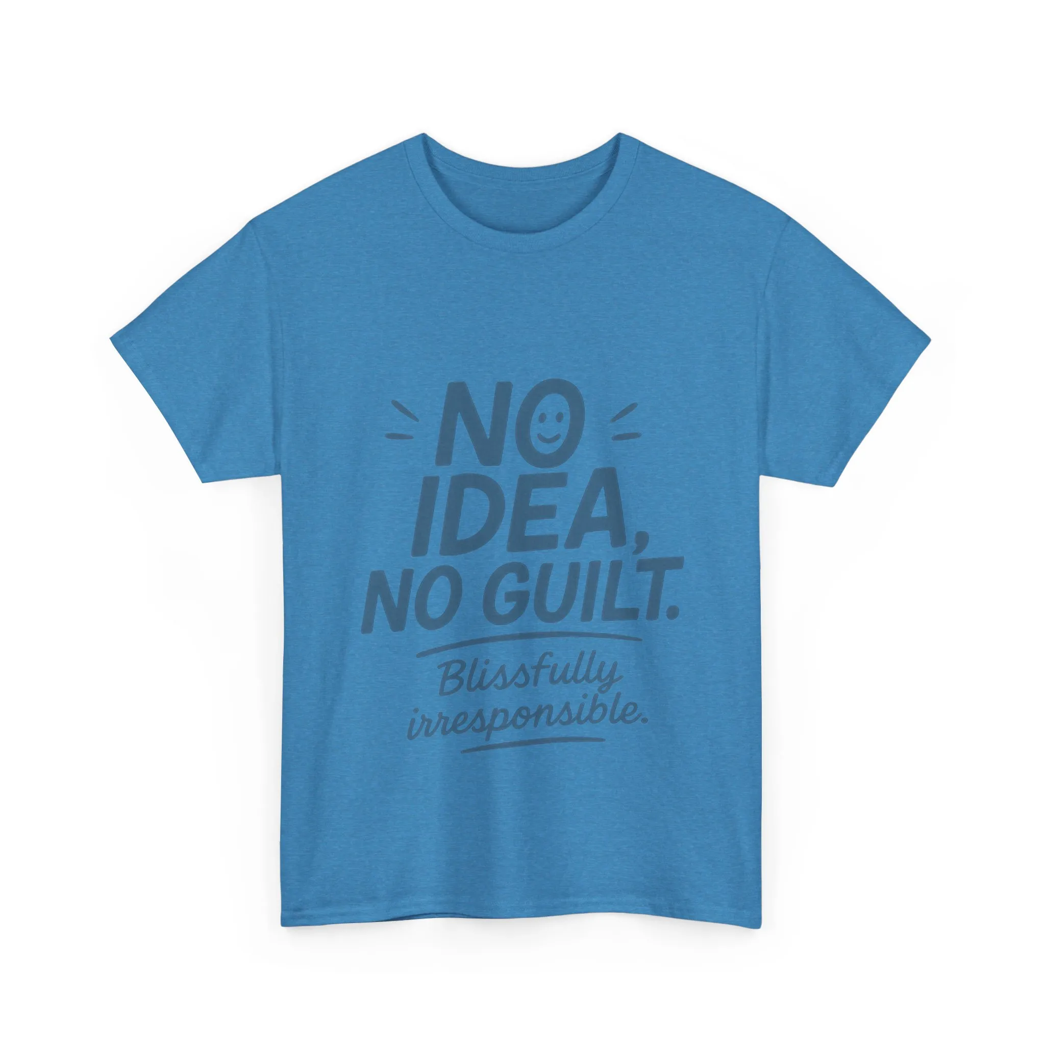 Funny No Idea Mens T-Shirt, No Guilt Blissfully Irresponsible Quote, Casual Relaxed Fit Tee, Humor Gift for Him, Humorous T-Shirt - Image 23
