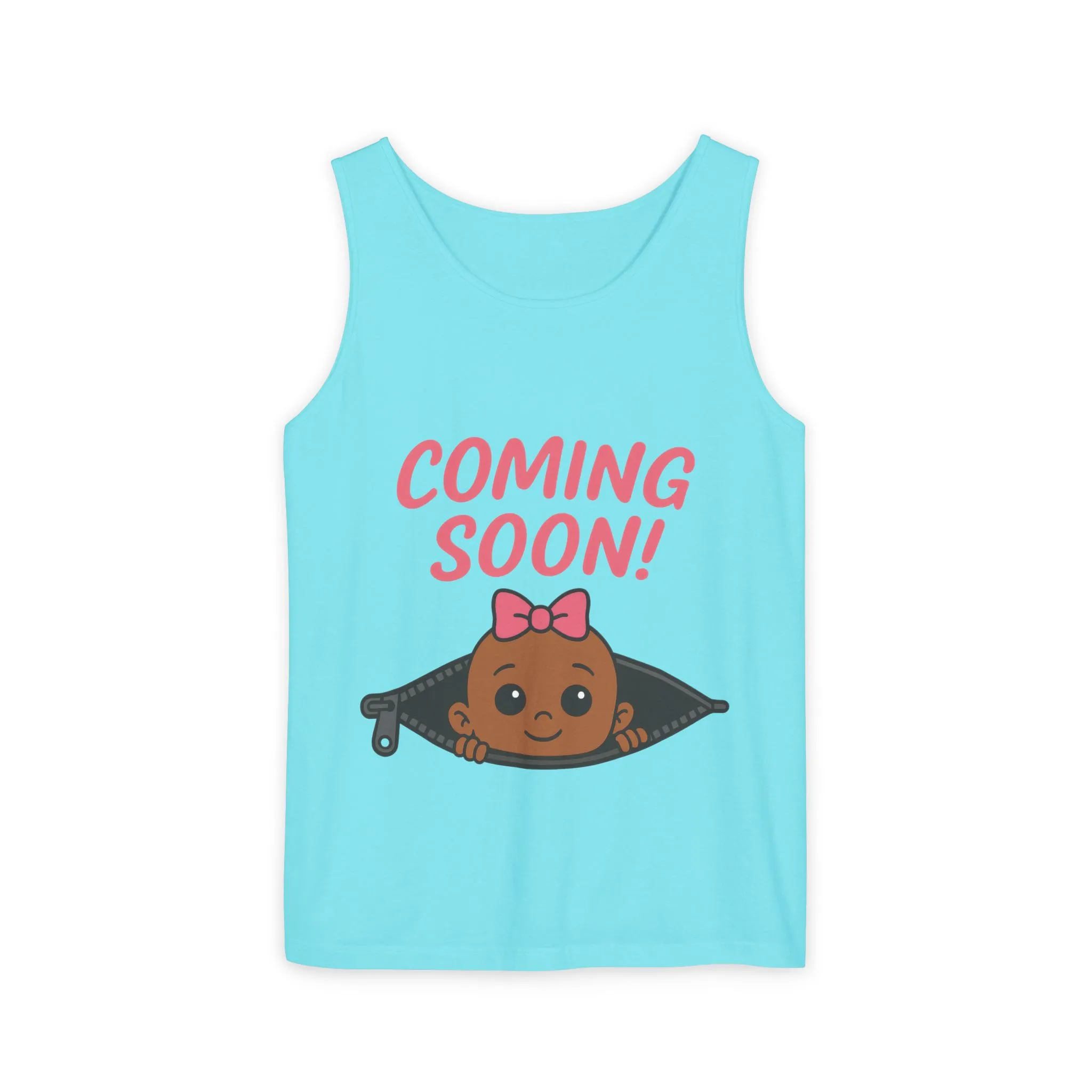 Coming Soon Maternity Tank Top, Cute Baby Girl Pregnancy Announcement Shirt, Expecting Mom Gift, Gender Reveal Tank, Baby Shower Gift - Image 23