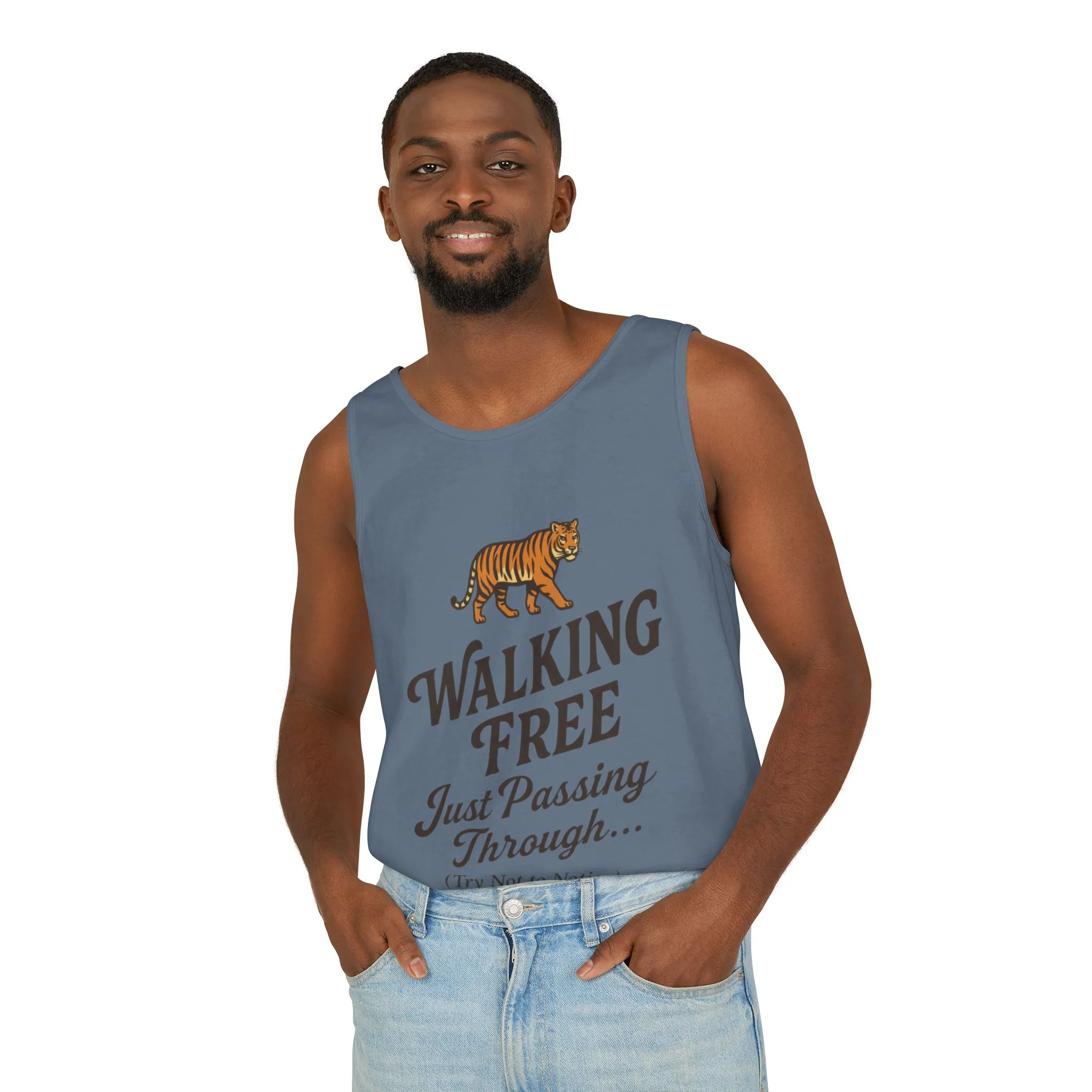Walking Free Mens Tiger Tank Top, Funny Sleeveless Shirt - Wild Animal Summer Top, Mens Beachwear, Gift for Wild Life Lovers - Image 21