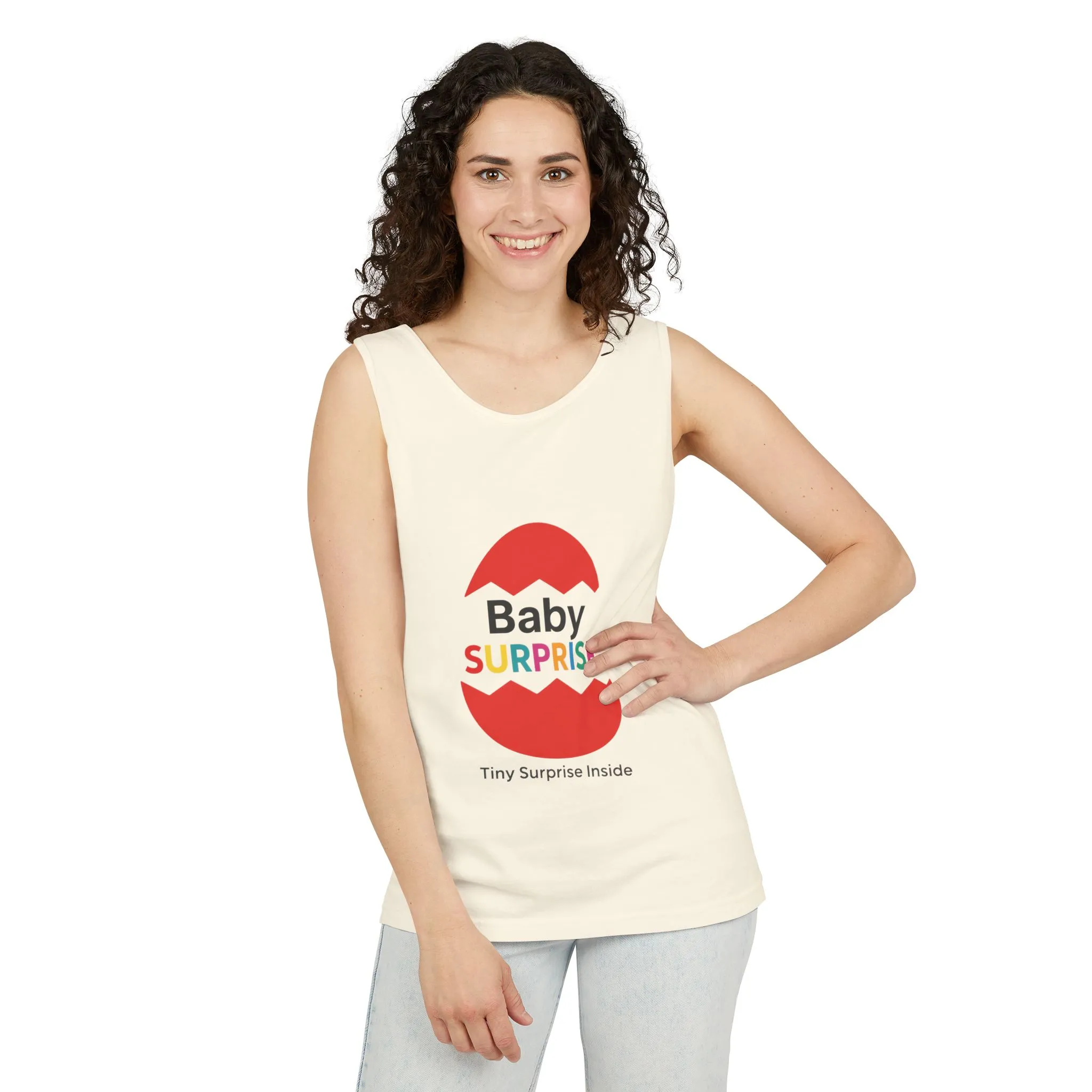 Baby Surprise Maternity Tank Top, Pregnancy Announcement Tank, Mom To Be Gift, Expecting Baby Reveal Top, Baby Shower Gift,Gender Reveal Tee - Image 2