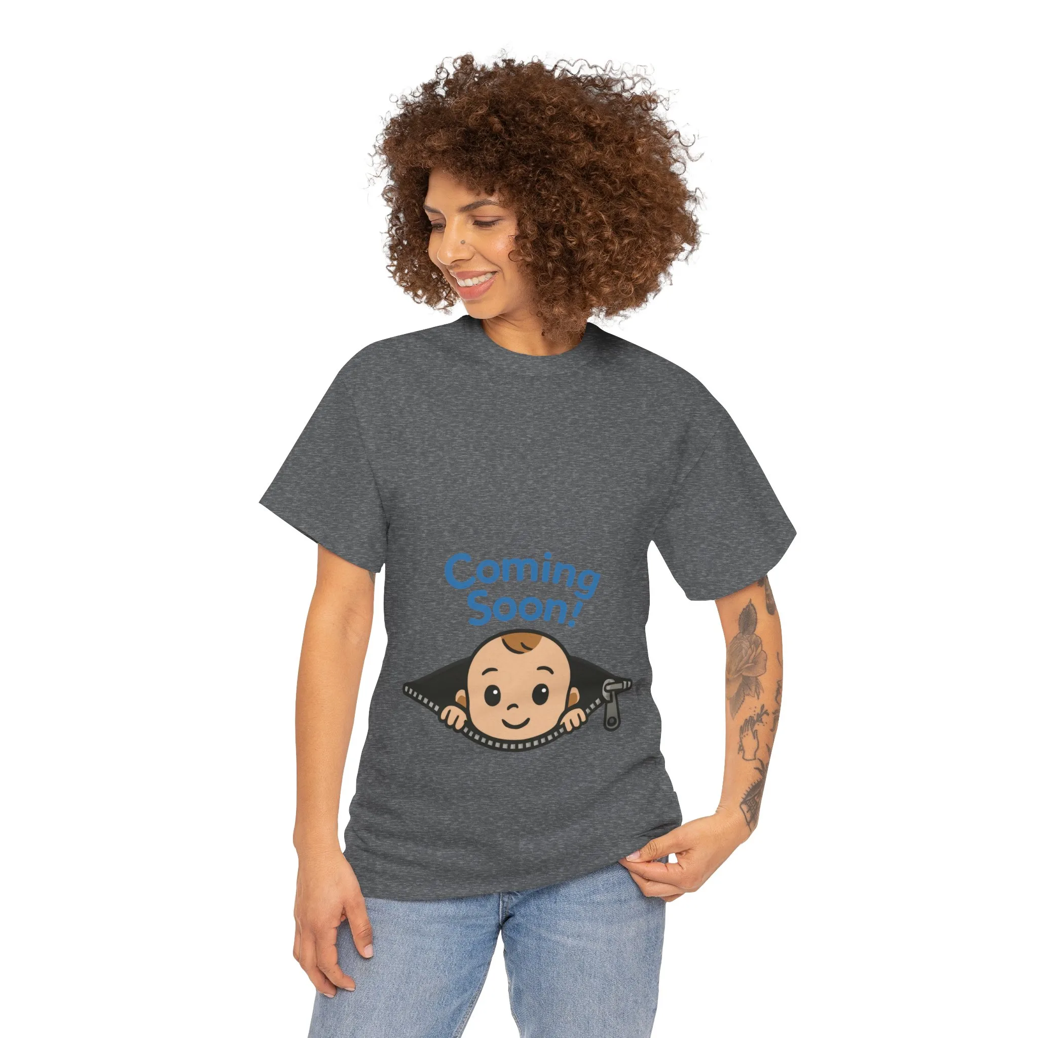 Coming Soon Maternity Tee, Cute Baby Boy Pregnancy Announcement Tee, Funny Expecting Mom Gift, Gender Reveal Tee, Baby Shower Top - Image 14