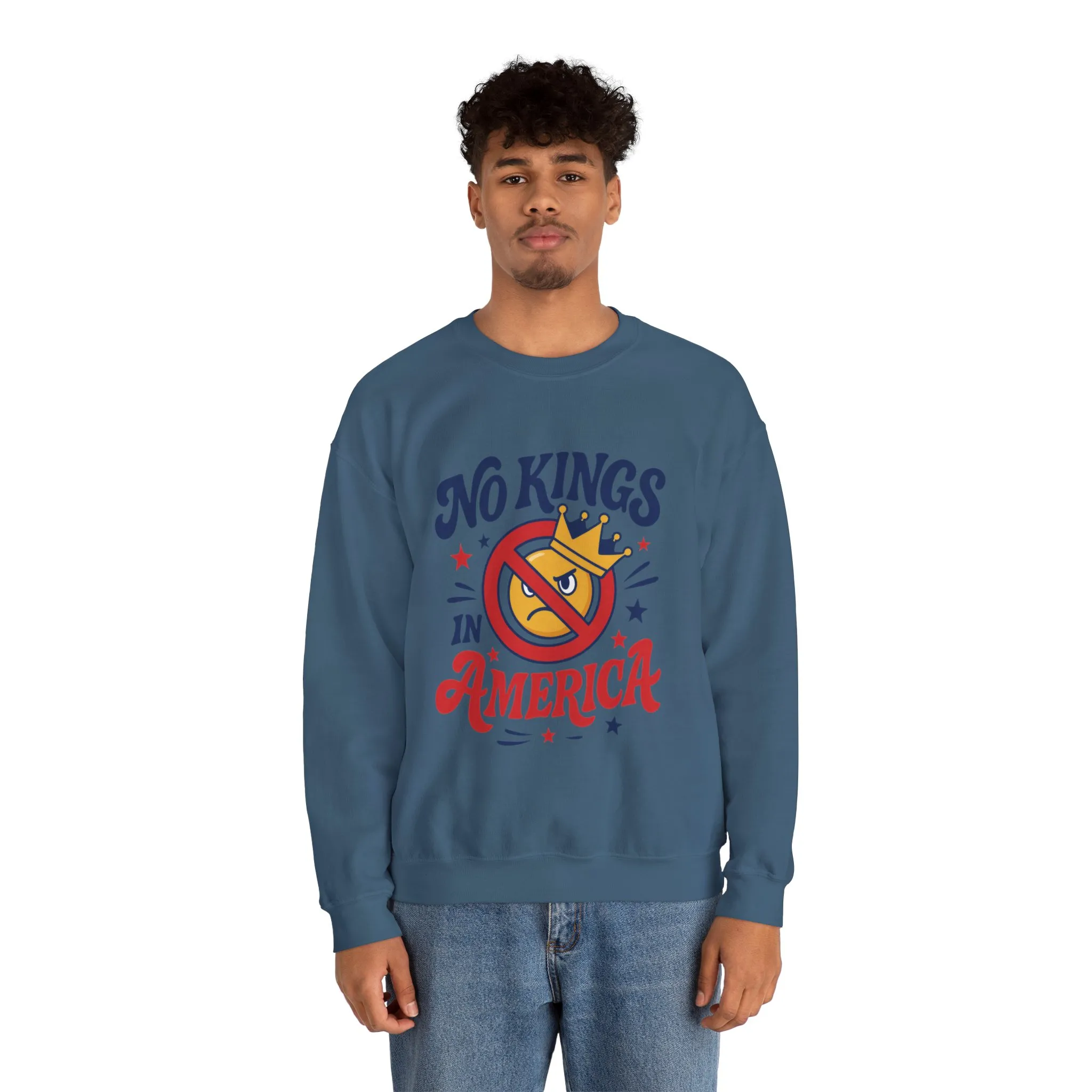 No Kings in America Sweatshirt - Funny Patriotic Anti Monarchy Pullover - USA Independence Sweater, Political Apparel, Gift for Activists - Image 23
