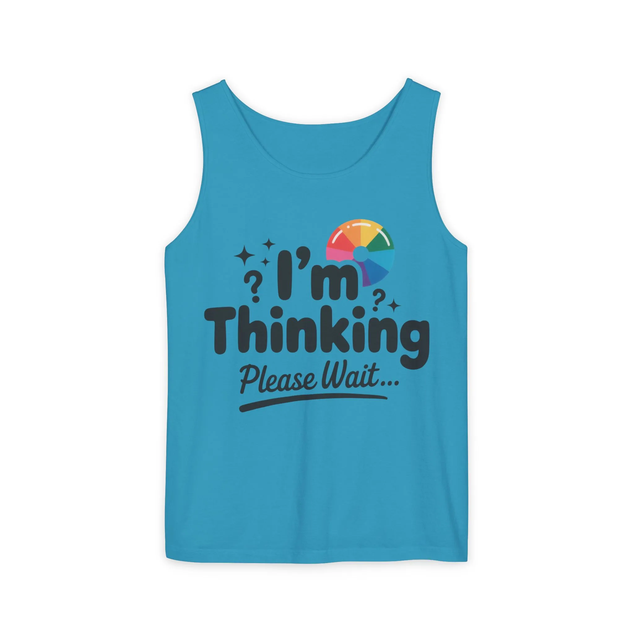 Funny - Im Thinking Please Wait - Mens Tank Top, Cute Geeky Gift for Introverts, Programmers, Designers, Fun Humor Shirt, Gift for Adults - Image 25