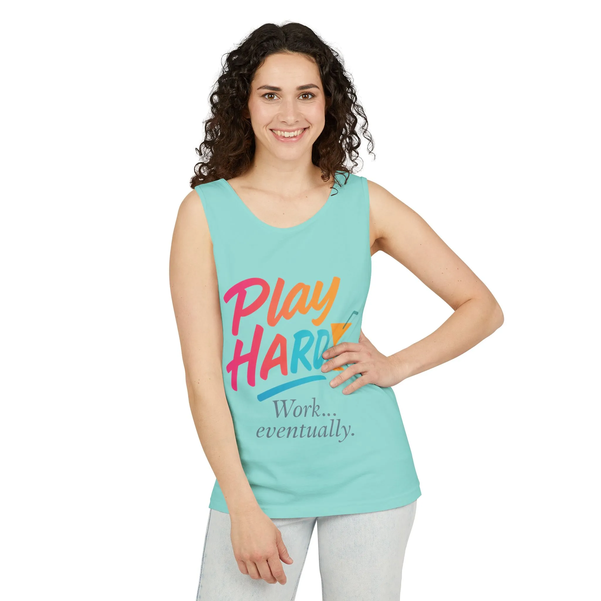 Play Hard Work Eventually Tank Top - Casual Summer Apparel, Womens Beachwear, Resort Wear, Gift for Friends, Vacation Essential - Image 20