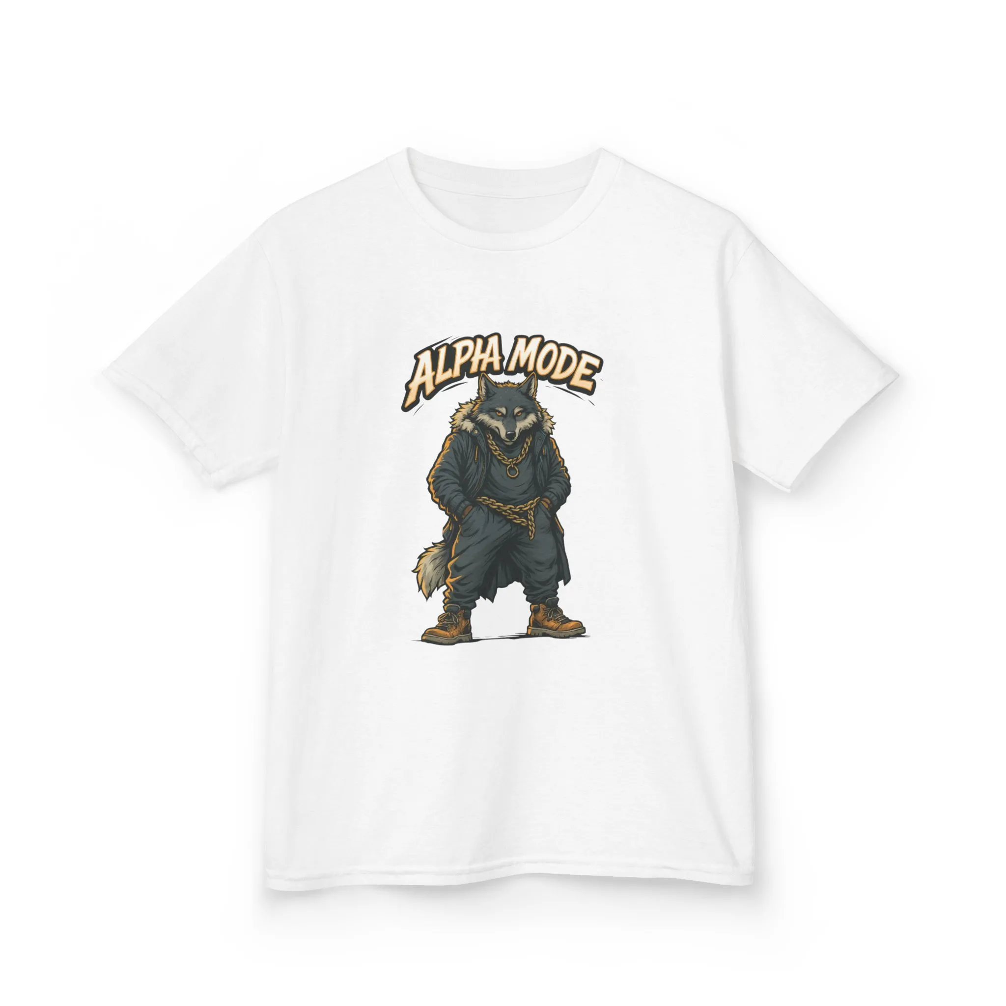 Alpha Mode Teen Wolf Shirt, Cool Youth Graphic Tee, Hip Hop Savage Wolf Tee, Graphic Kids Tee, Alpha Teen Streetwear, Wolf Gift for Teens - Image 4