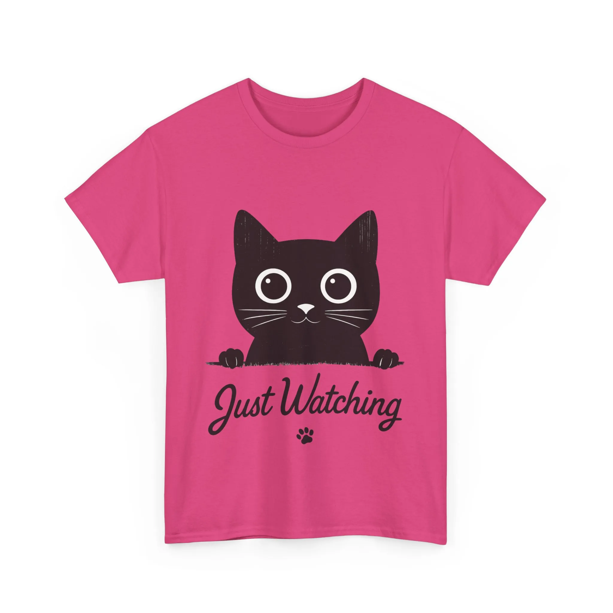 Cute Black Cat Shirt for Women - Just Watching Minimalist Kitty Tee - Funny Cat Lover Gift, Funny Pet Lover Gift, Animal Lover Tee - Image 22