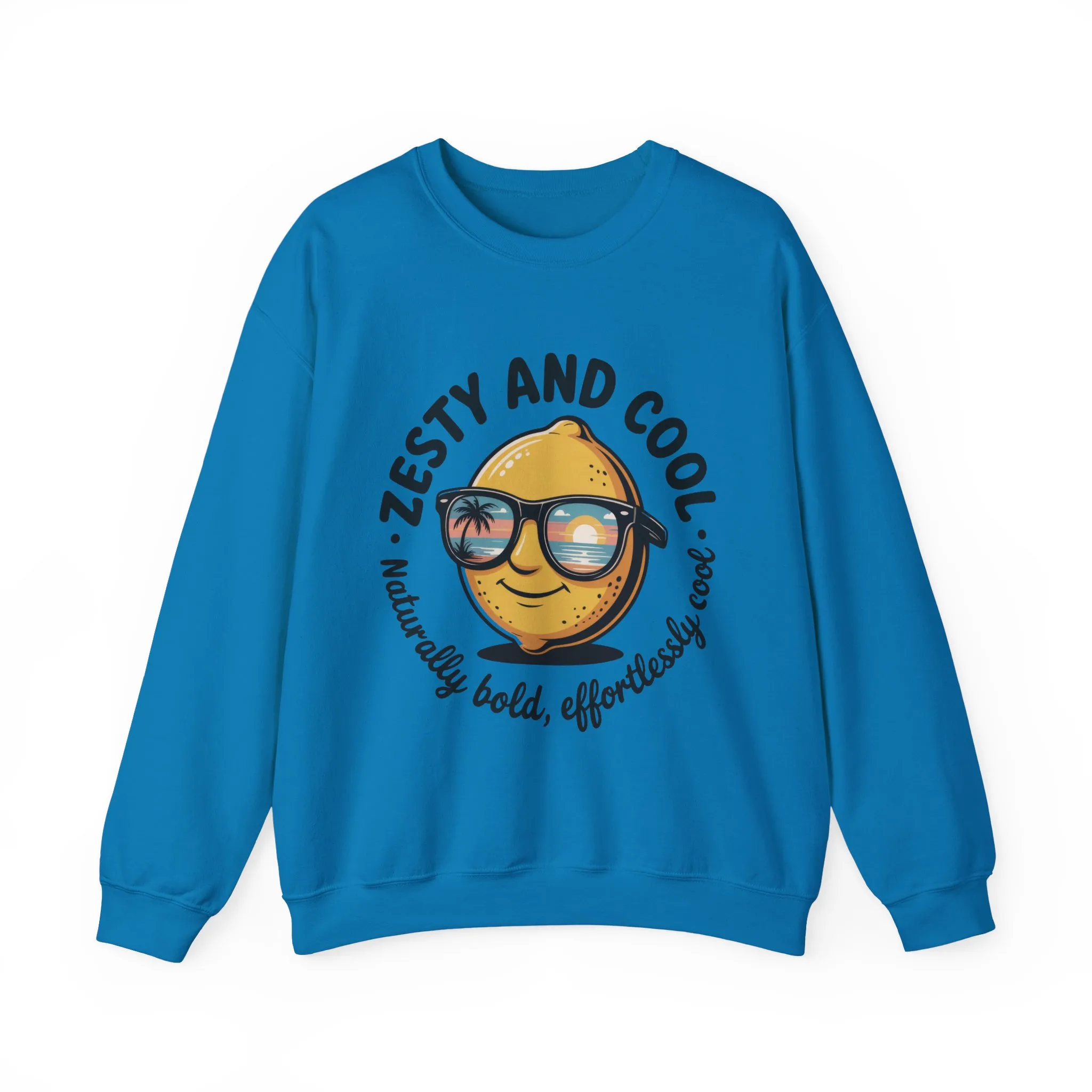 Zesty and Cool Crewneck Sweatshirt, Womens Lemon Sweatshirt for Casual Wear, Trendy Gift, Summer Vibes, Comfortable Apparel - Image 16