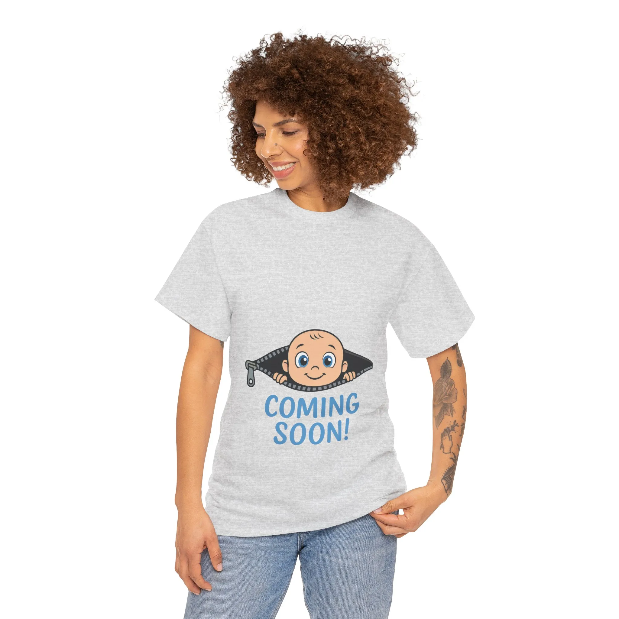 Coming Soon Maternity T-Shirt, Cute Baby Boy Pregnancy Announcement Shirt, Funny Expecting Mom Gift, Gender Reveal Tee, Baby Shower Top - Image 8