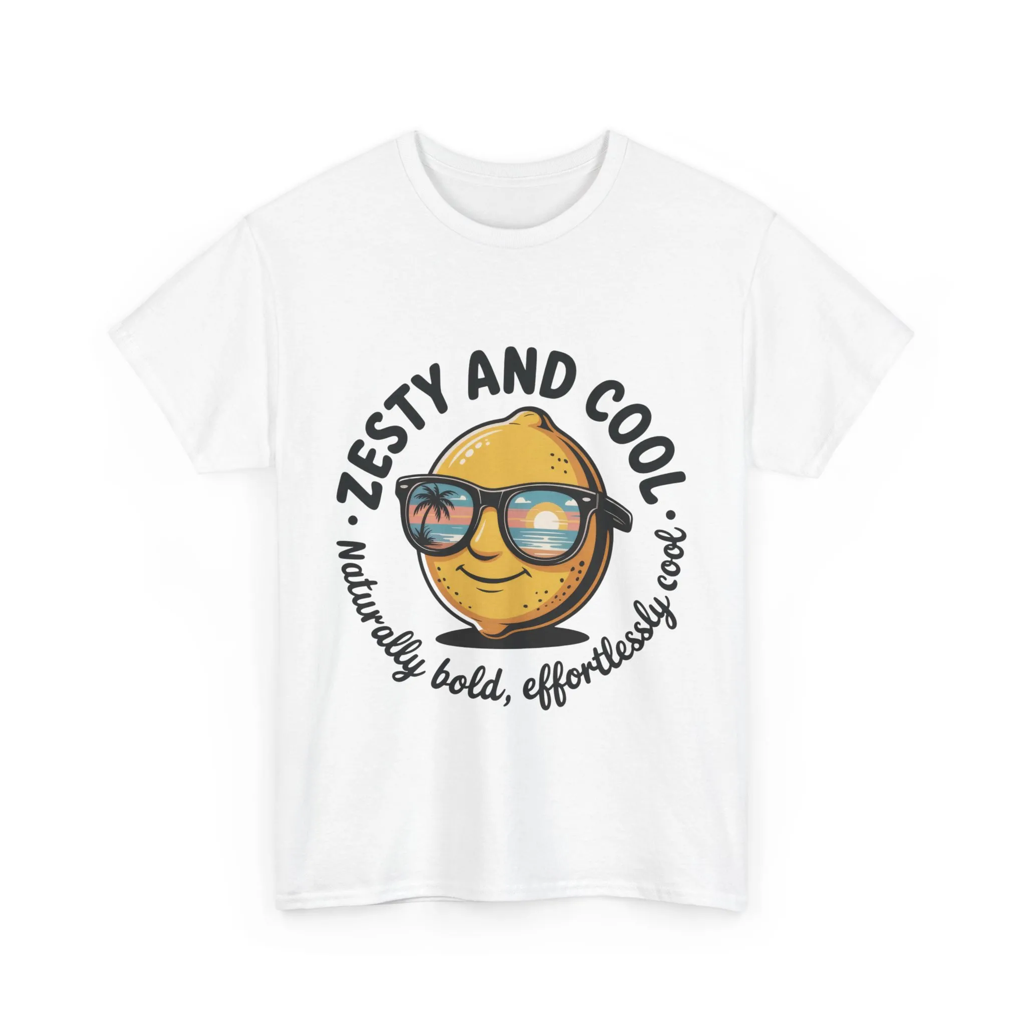 Zesty Lemon Tee, Womens Heavy Cotton T-Shirt, Funny Graphic Tee, Summer Apparel, Gift for Lemon Lovers, Casual Style, Funny Summer Tee - Image 4