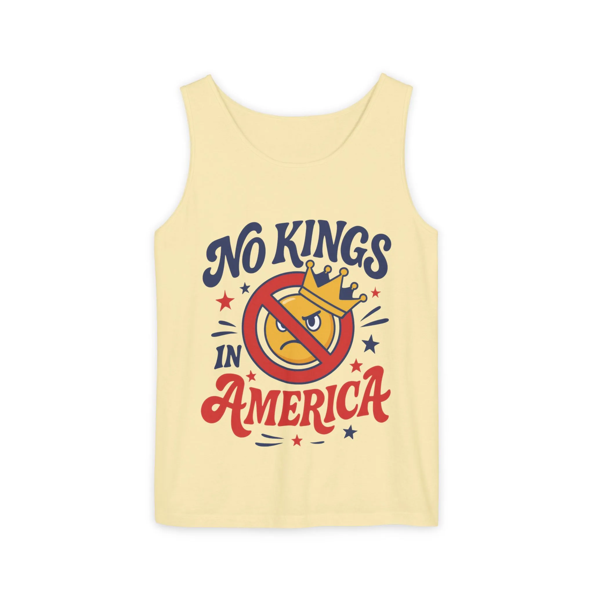 No Kings in America Tank Top - Funny Patriotic Anti Monarchy Sleeveless Shirt - USA Freedom Top, Unisex Summer Apparel, USA Independence Day - Image 7