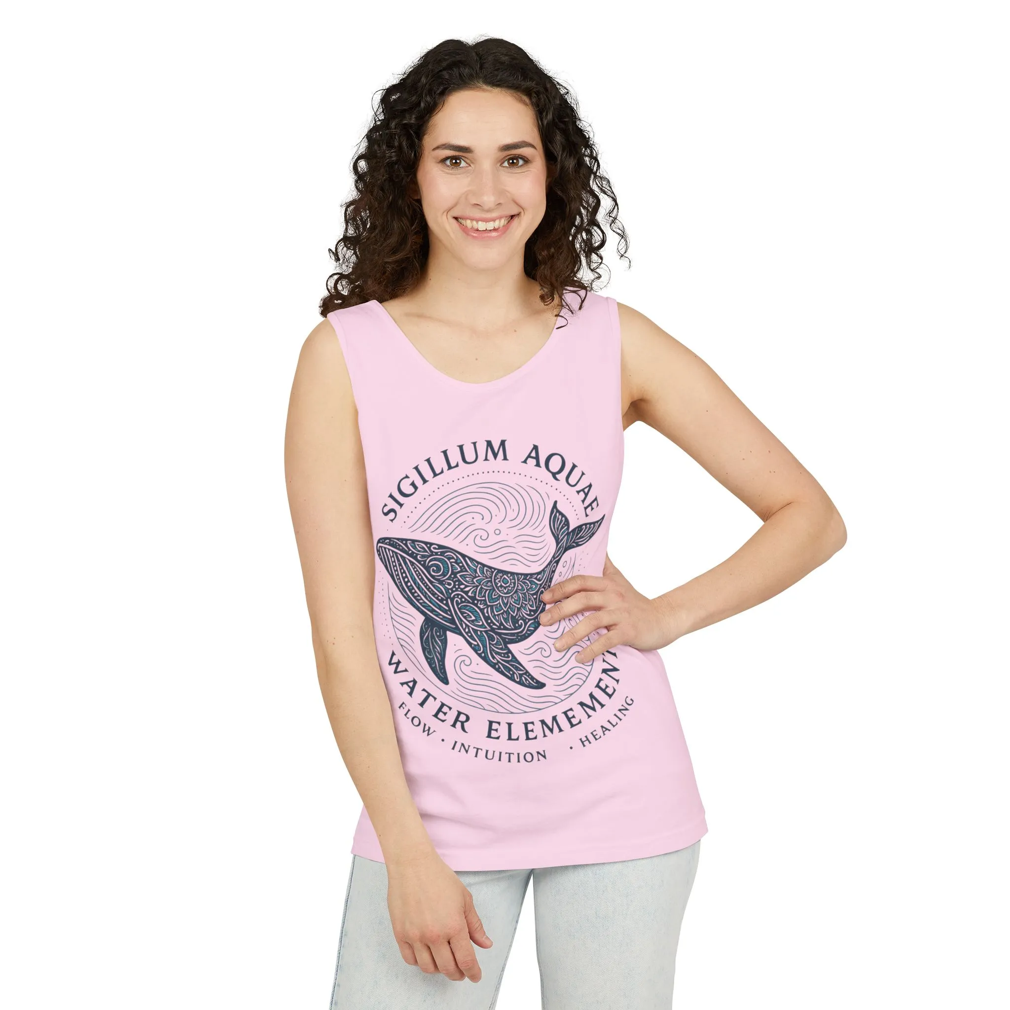 Water Element Whale Tank Top, Sigillum Aquae Symbol, Spiritual Ocean Totem Tee, Nature Energy Tee, Beachwear, Mindfulness Fashion - Image 26