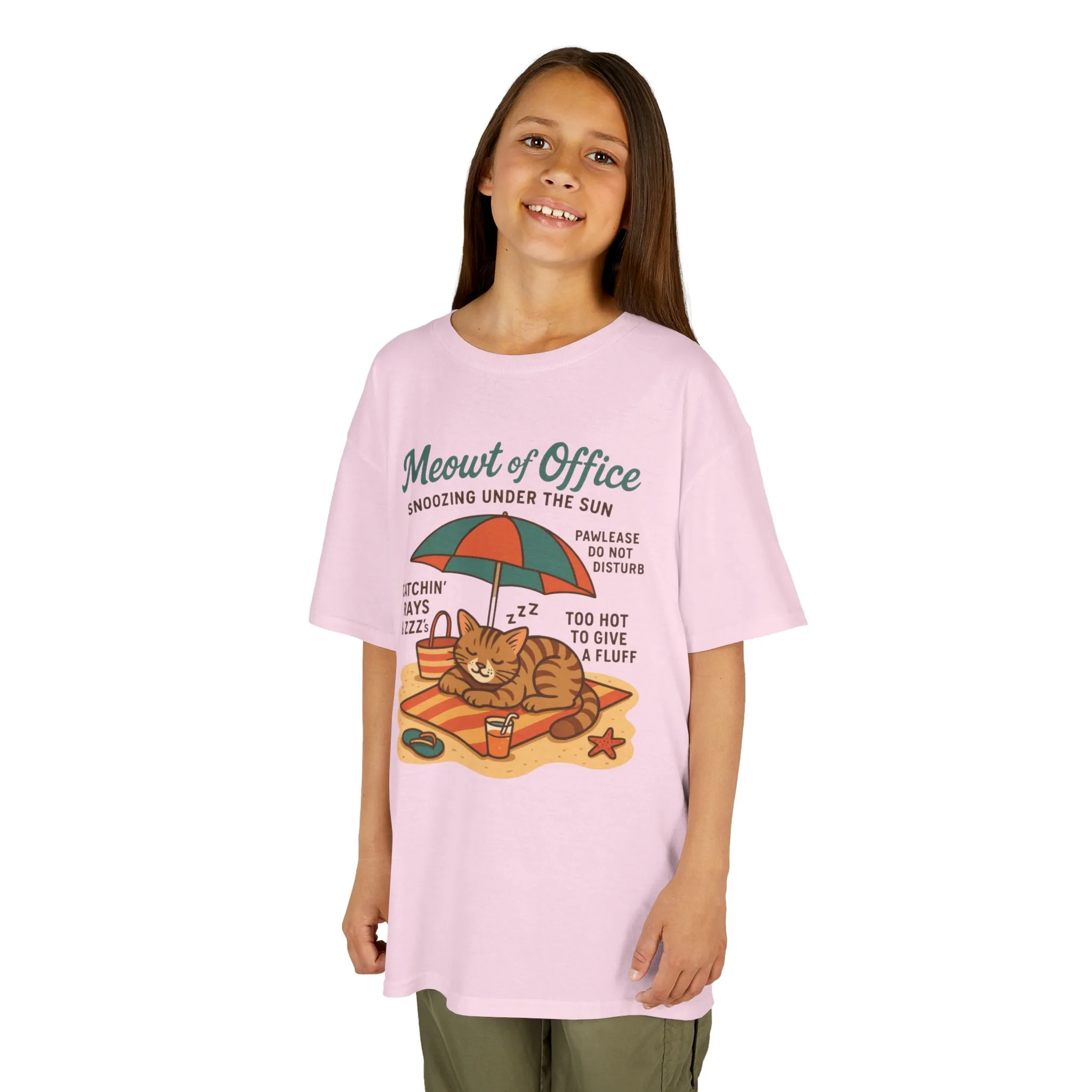 Kids Cat-Themed T-Shirt - Meowt of Office, Cute Summer Tee, Cat Lover Gift, Fun Playwear, Summer Beach Vacation Tee - Image 23
