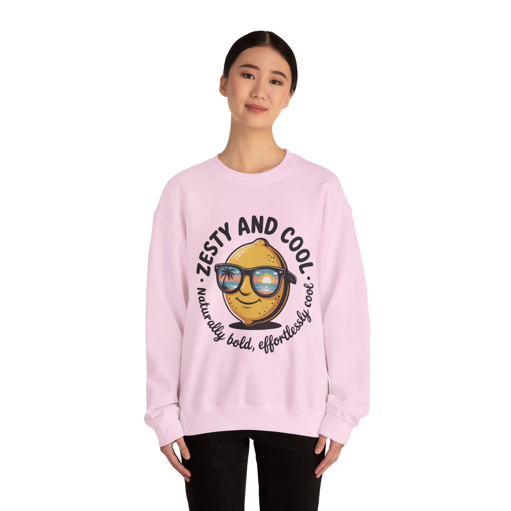 Zesty and Cool Crewneck Sweatshirt, Womens Lemon Sweatshirt for Casual Wear, Trendy Gift, Summer Vibes, Comfortable Apparel - Image 20