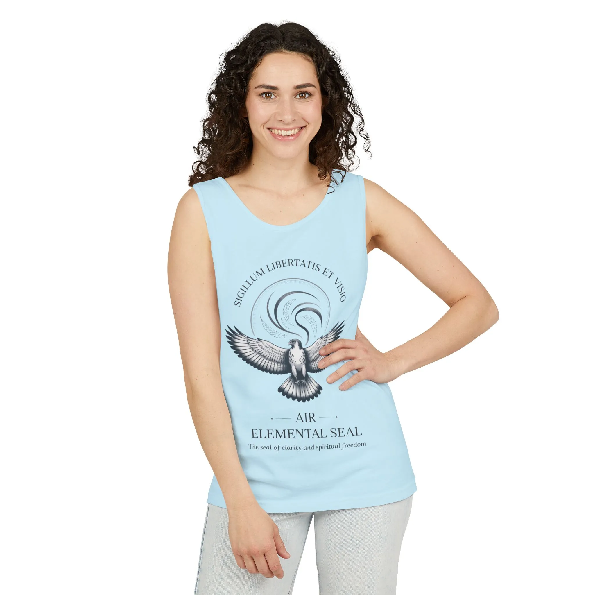 Air Elemental Seal Tank Top, Clarity & Spiritual Freedom Symbol Tee, Unisex Elemental Shirt, Vision Totem Gift, Spiritual Gift - Image 2
