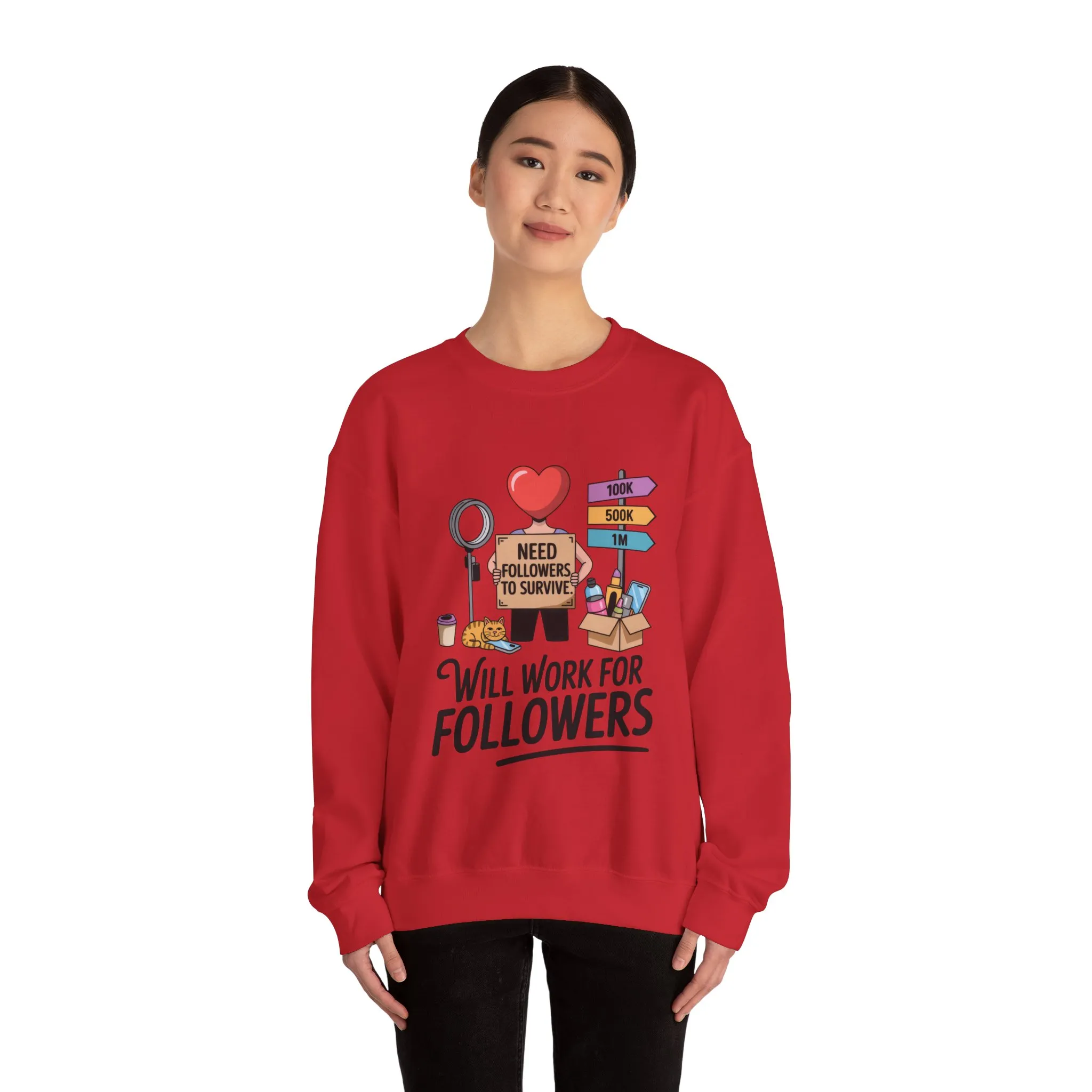 Funny Influencer Womens Sweatshirt, Social Media Sweatshirt, Humor Gifts, Crewneck for Influencers, Casual Wear, Womens Cozy Meme Top - Image 29