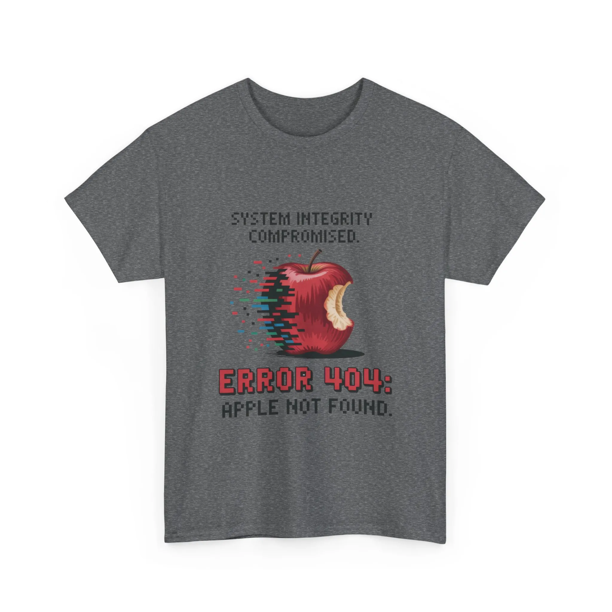 Error 404 Apple Not Found T-Shirt, Glitch Pixel Tech Tee, Funny Nerd Shirt, Unisex Retro Graphic Tee, Geeky T-Shirt, Techie Gift - Image 7