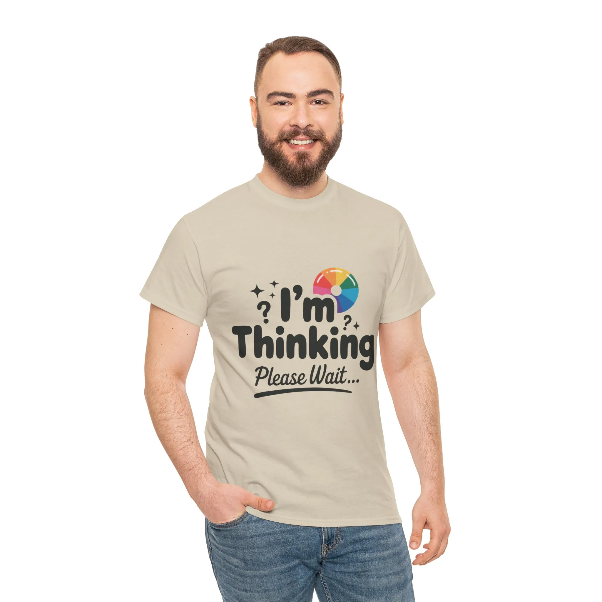 Funny - Im Thinking Please Wait - Mens T-Shirt, Cute Geeky Gift for Introverts, Programmers, Designers, Fun Humor Shirt, Gift for Adults - Image 8