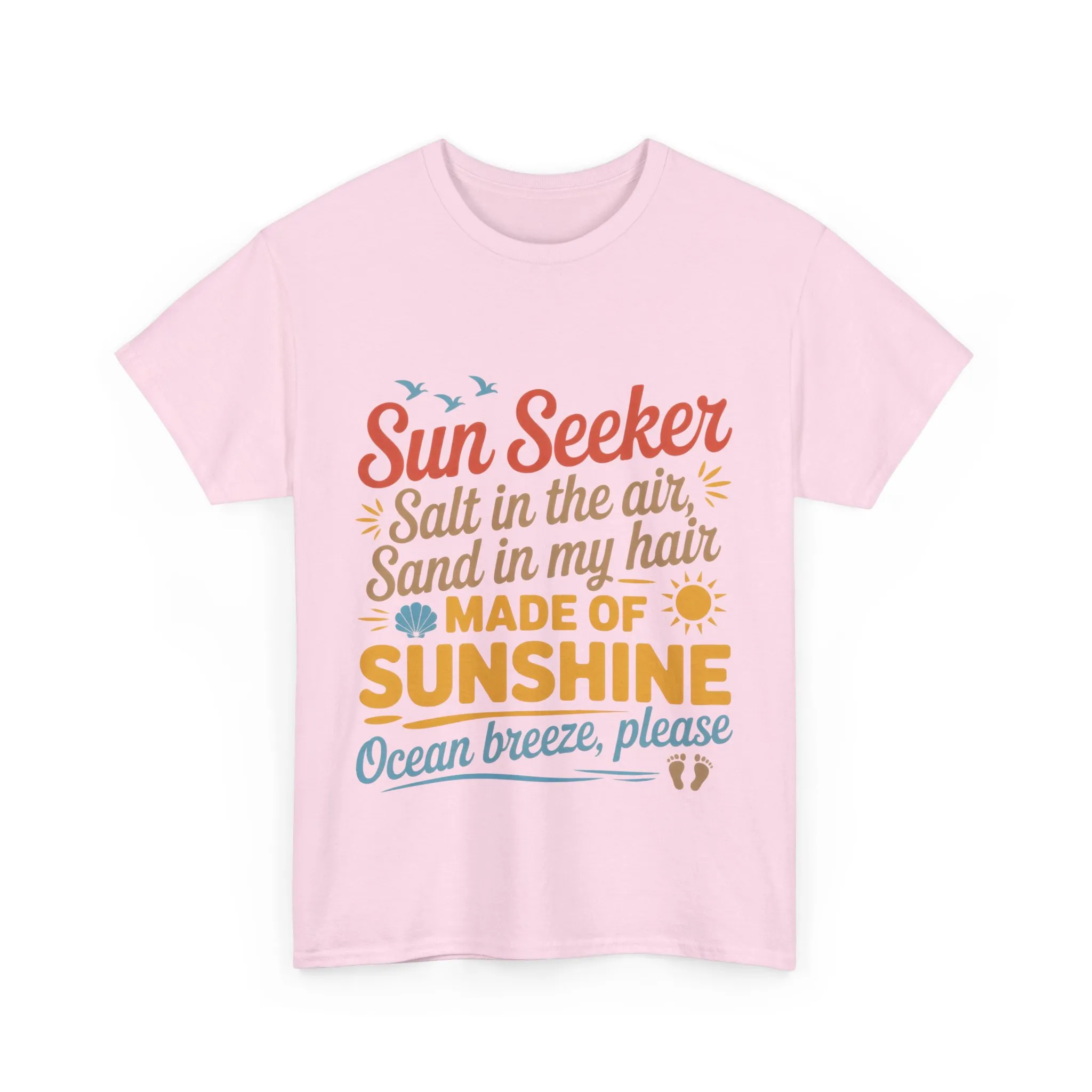 Sun Seeker Summer Quote Shirt, Made of Sunshine Beach Vibes Tee, Ocean Breeze Please Shirt for Women, Salt in the Air Sand in My Hair Top - Image 25