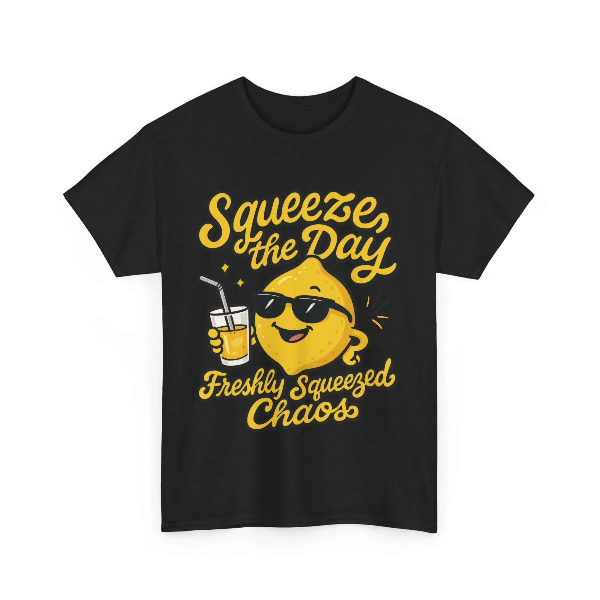 Funny Lemon Shirt for Women - Squeeze The Day Freshly Squeezed Chaos Tee - Cute Positive Citrus Graphic Tee, Fun Summer Tee for Beach Vibes - Image 7