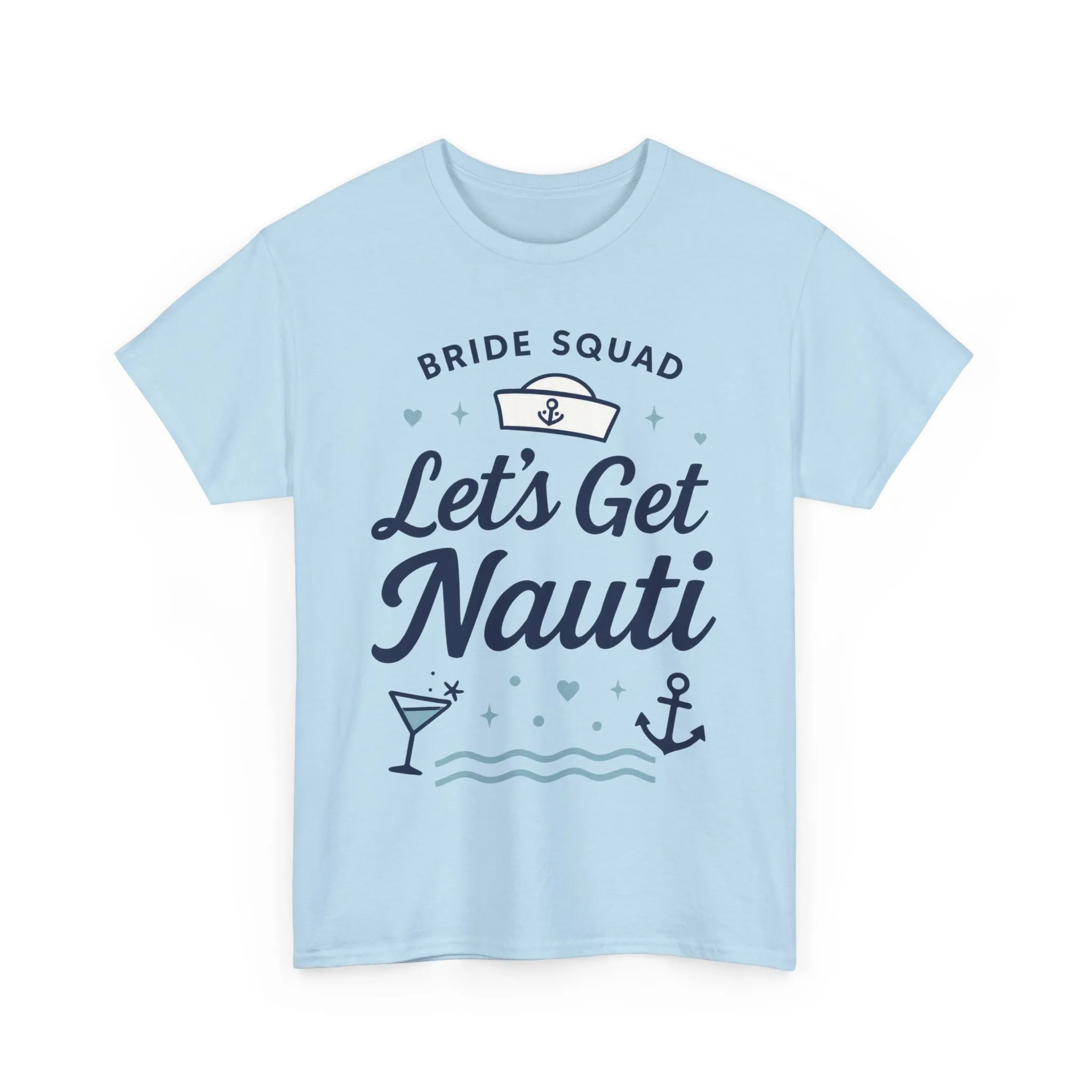 Lets Get Nauti Shirt, Nautical Bachelorette Party Tee, Bride Squad Gift, Bridesmaid Hen Party Top, Fun Nautical Wedding Shirt - Image 2