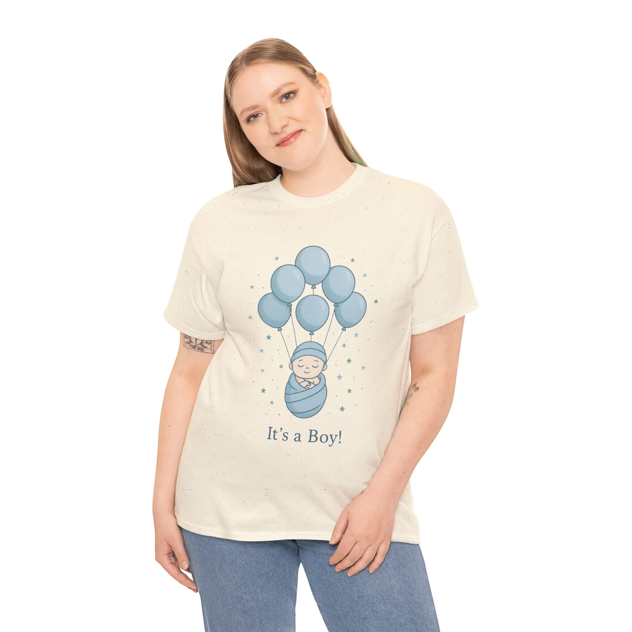 Its a Boy Maternity T-Shirt, Baby Boy Pregnancy Announcement Shirt, Gender Reveal Mom To Be Gift, Expecting Baby Shower Tee - Image 6