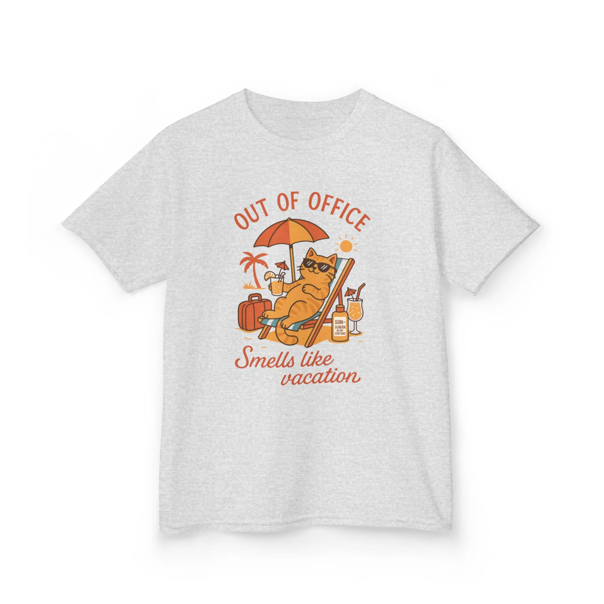 Funny Cat Vacation T-Shirt for Kids, Out of Office Beach Shirt, Summer Holiday Tee, Summer Fun, Beachwear, Travel Tee, Gift for Kids - Image 28