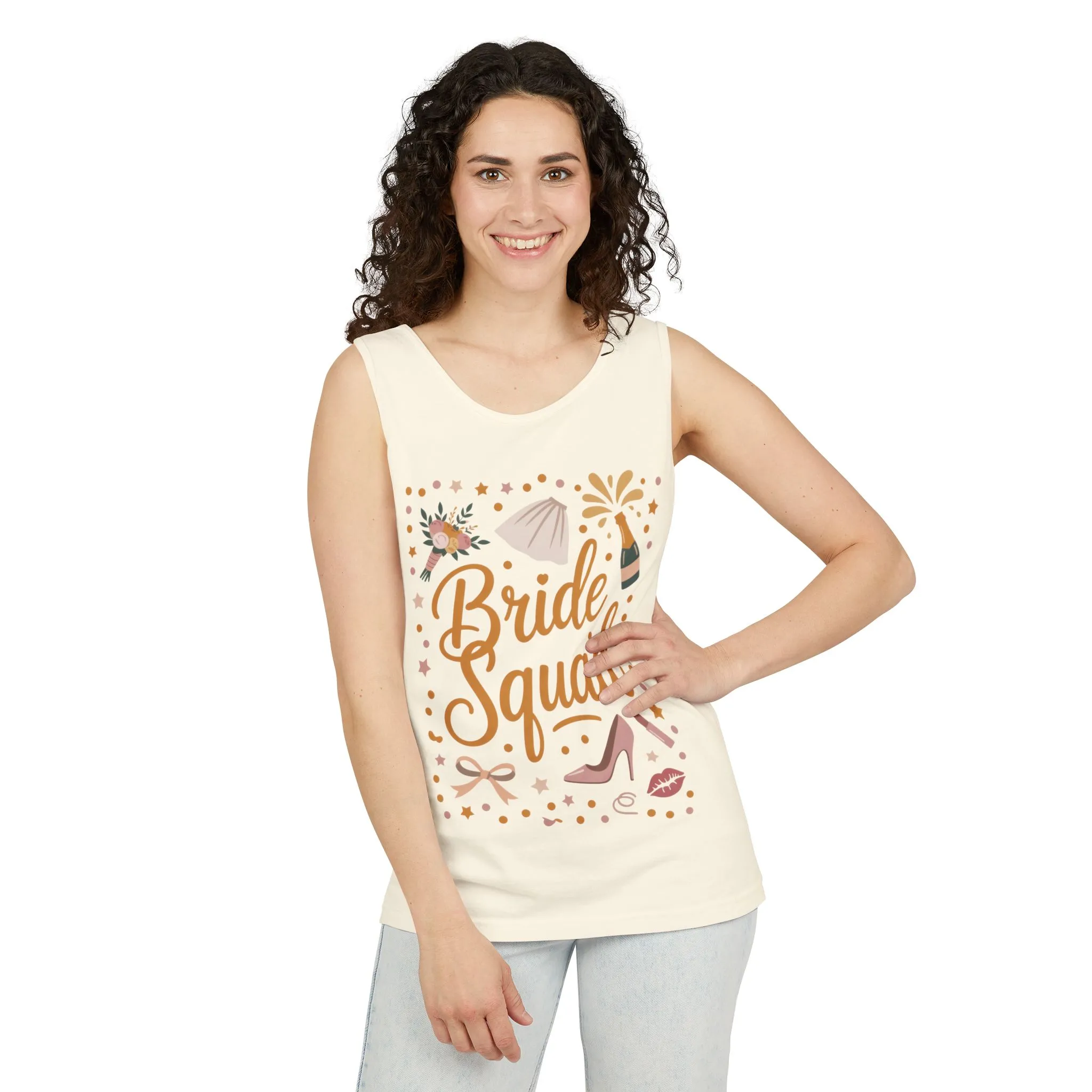 Bride Squad Tank Top, Bachelorette Party T-Shirt, Bridesmaid Wedding Tee, Hen Party Matching Shirts, Bridal Shower, Gift for Bridesmaids - Image 6