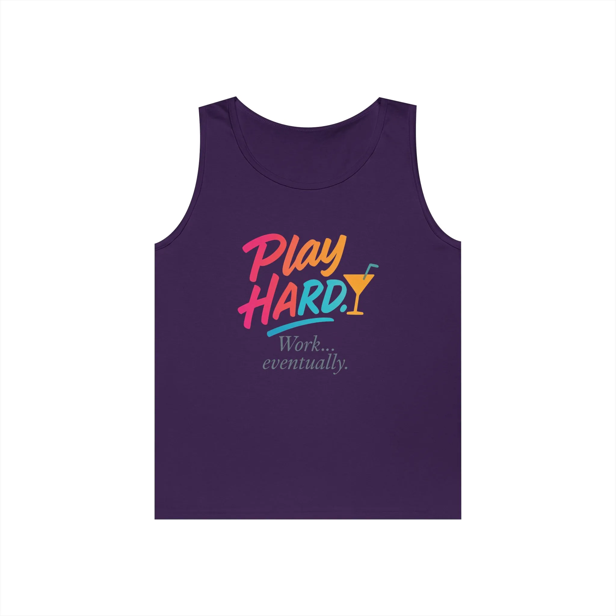 Play Hard, Work Eventually Tank Top, Womens Cotton Tank, Summer Apparel, Casual Wear, Gift for Him/Her, Beach Ready - Image 13
