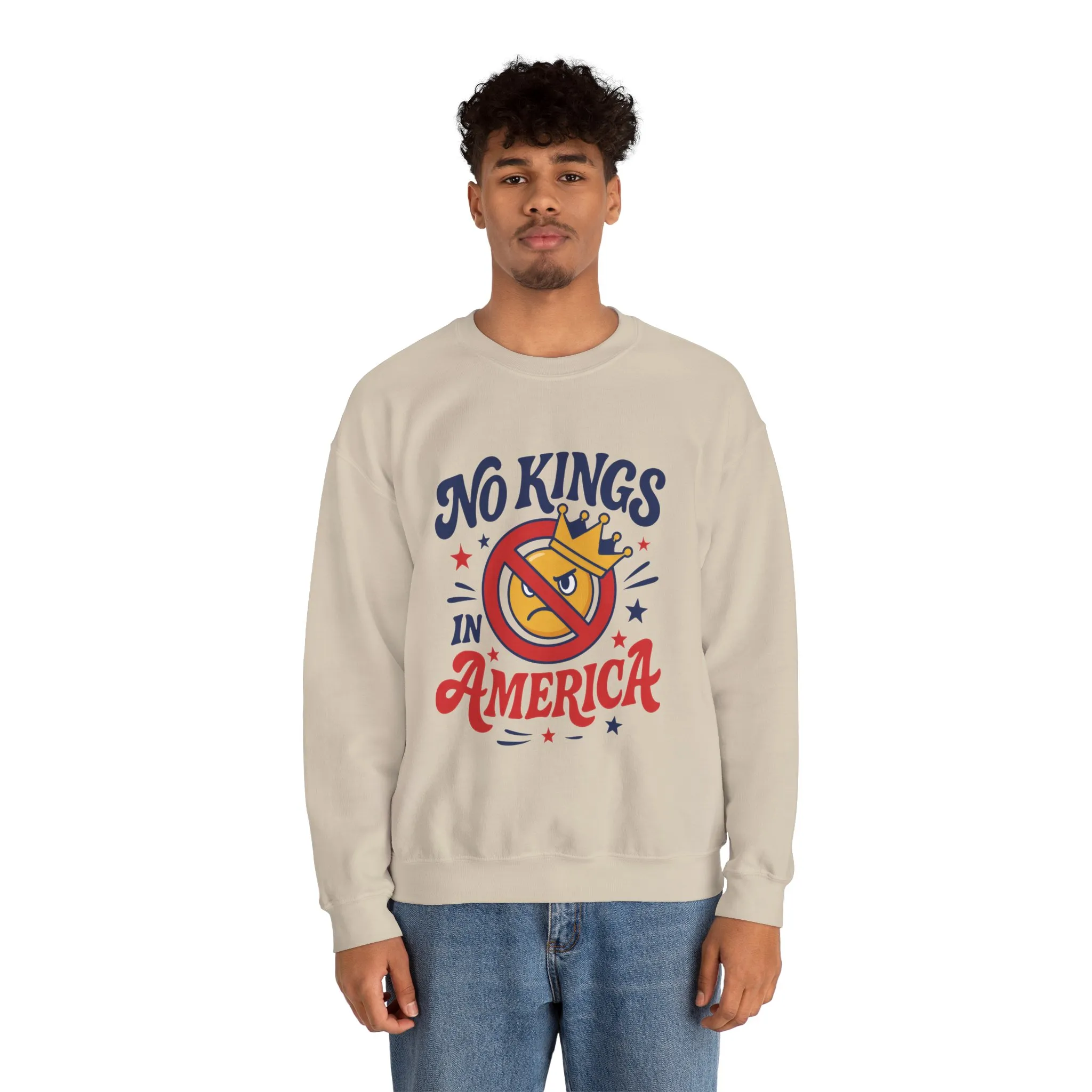 No Kings in America Sweatshirt - Funny Patriotic Anti Monarchy Pullover - USA Independence Sweater, Political Apparel, Gift for Activists - Image 8
