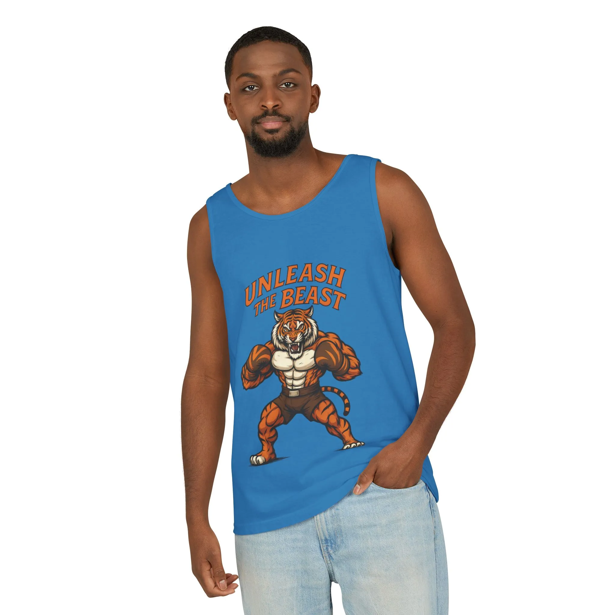 Unleash The Beast Tiger Gym Tank Top - Mens Workout Muscle Tank, Fitness Motivation Sleeveless Shirt, Bodybuilding Top, Strong Beast Gym Top - Image 13