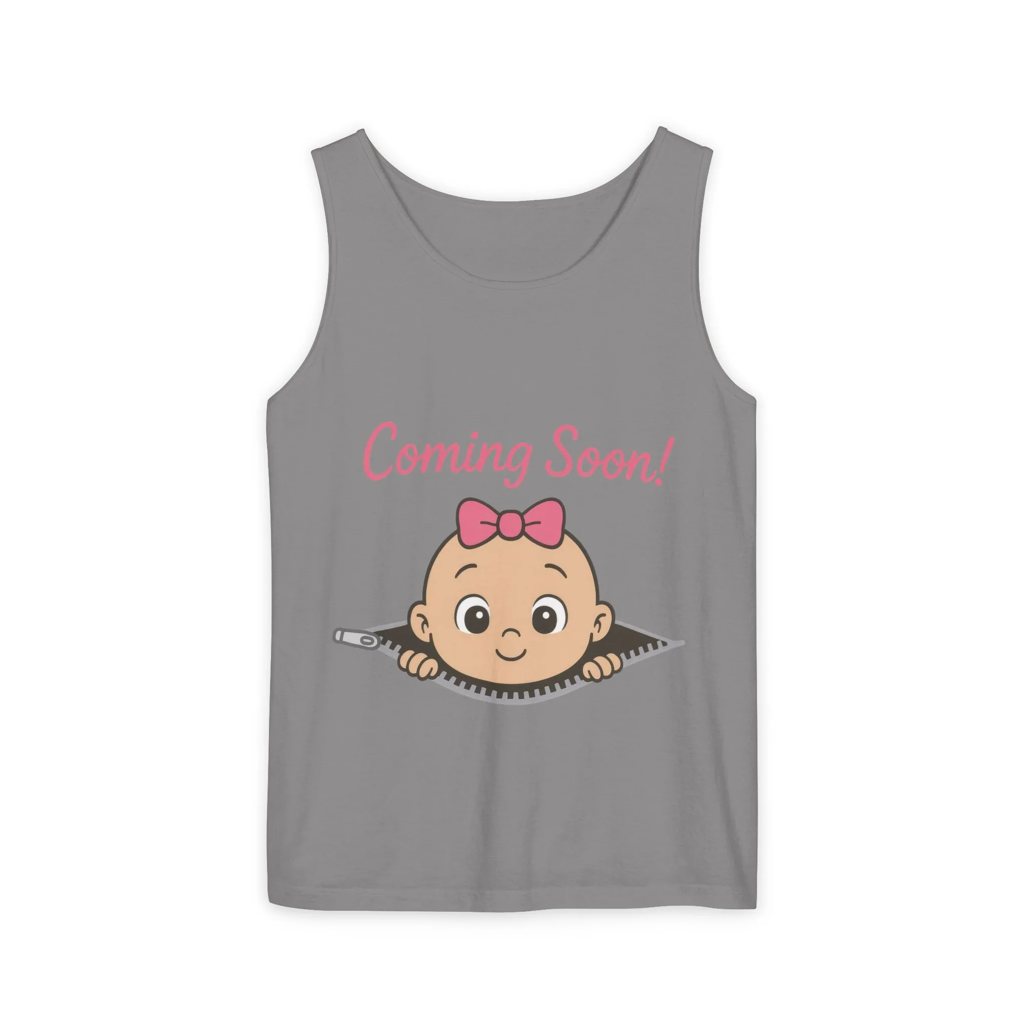 Coming Soon Maternity Tank Top, Cute Baby Girl Pregnancy Announcement Shirt, Expecting Mom Gift, Gender Reveal Tee, Baby Shower Gift - Image 21